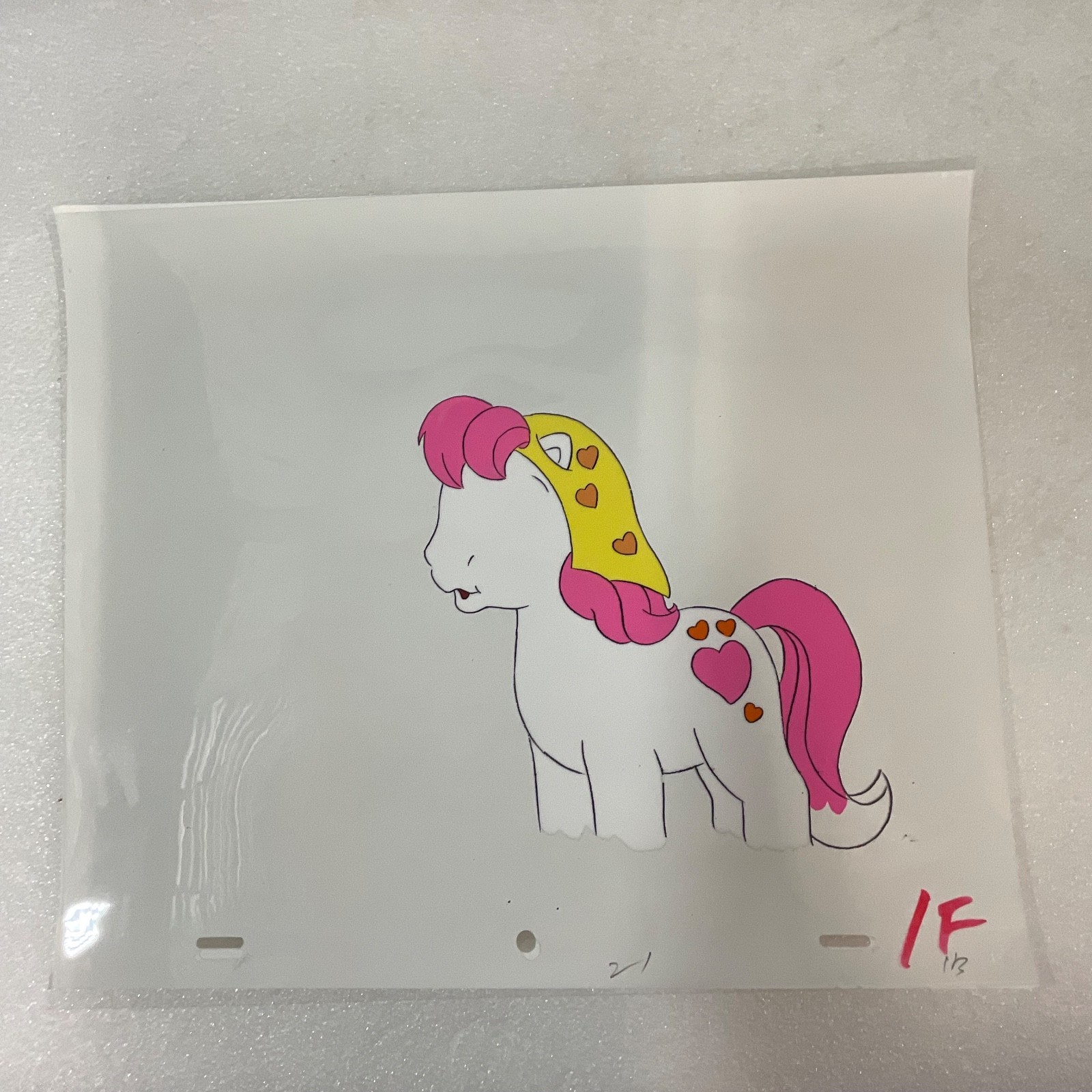 Vintage Pony Animation Cel Hand-Painted Production Cartoon Art 12.5 in x 10 in - Image 2