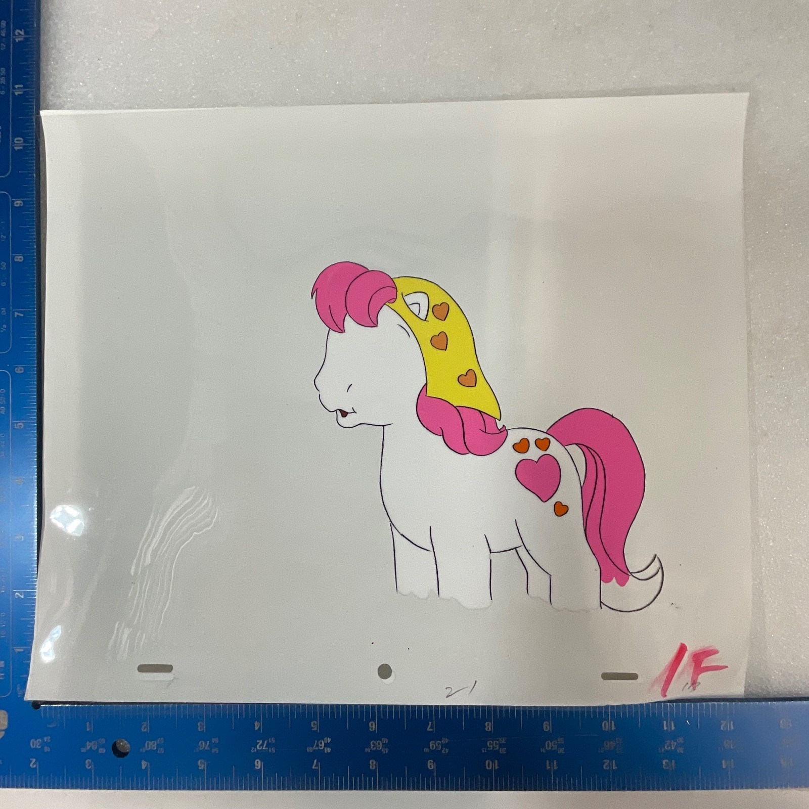 Vintage Pony Animation Cel Hand-Painted Production Cartoon Art 12.5 in x 10 in - Image 5