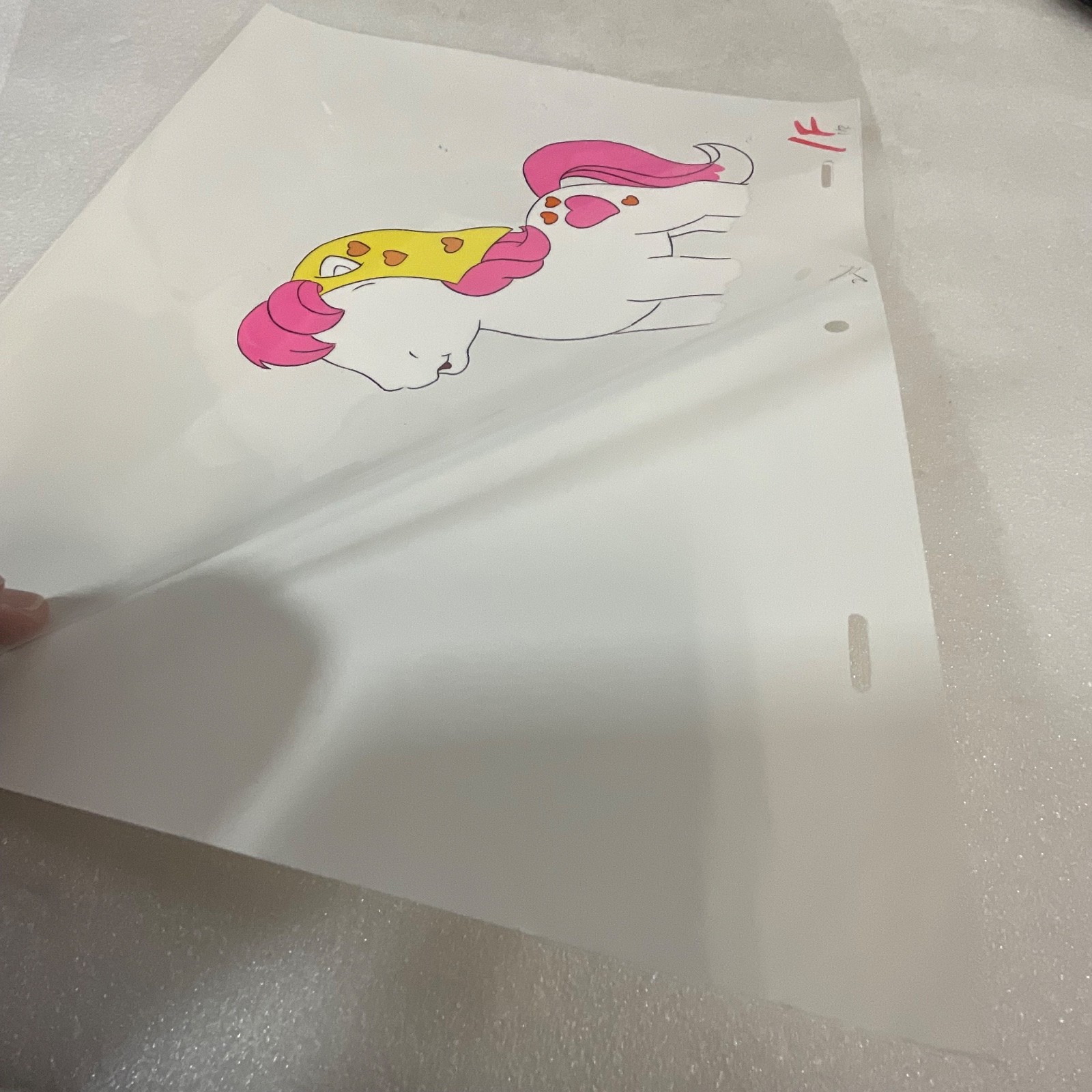 Vintage Pony Animation Cel Hand-Painted Production Cartoon Art 12.5 in x 10 in - Image 9