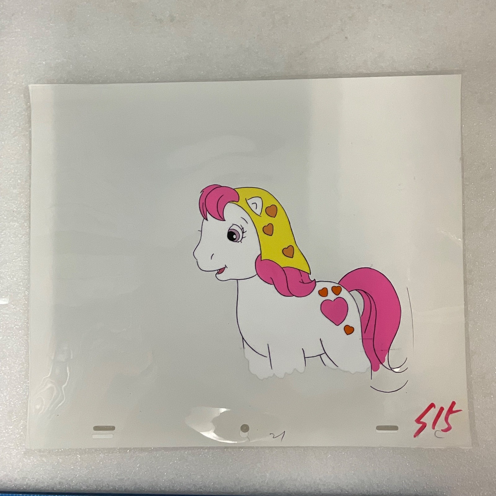Vintage Pony Animation Cel Hand-Painted Cartoon Production Art 10in - Image 2