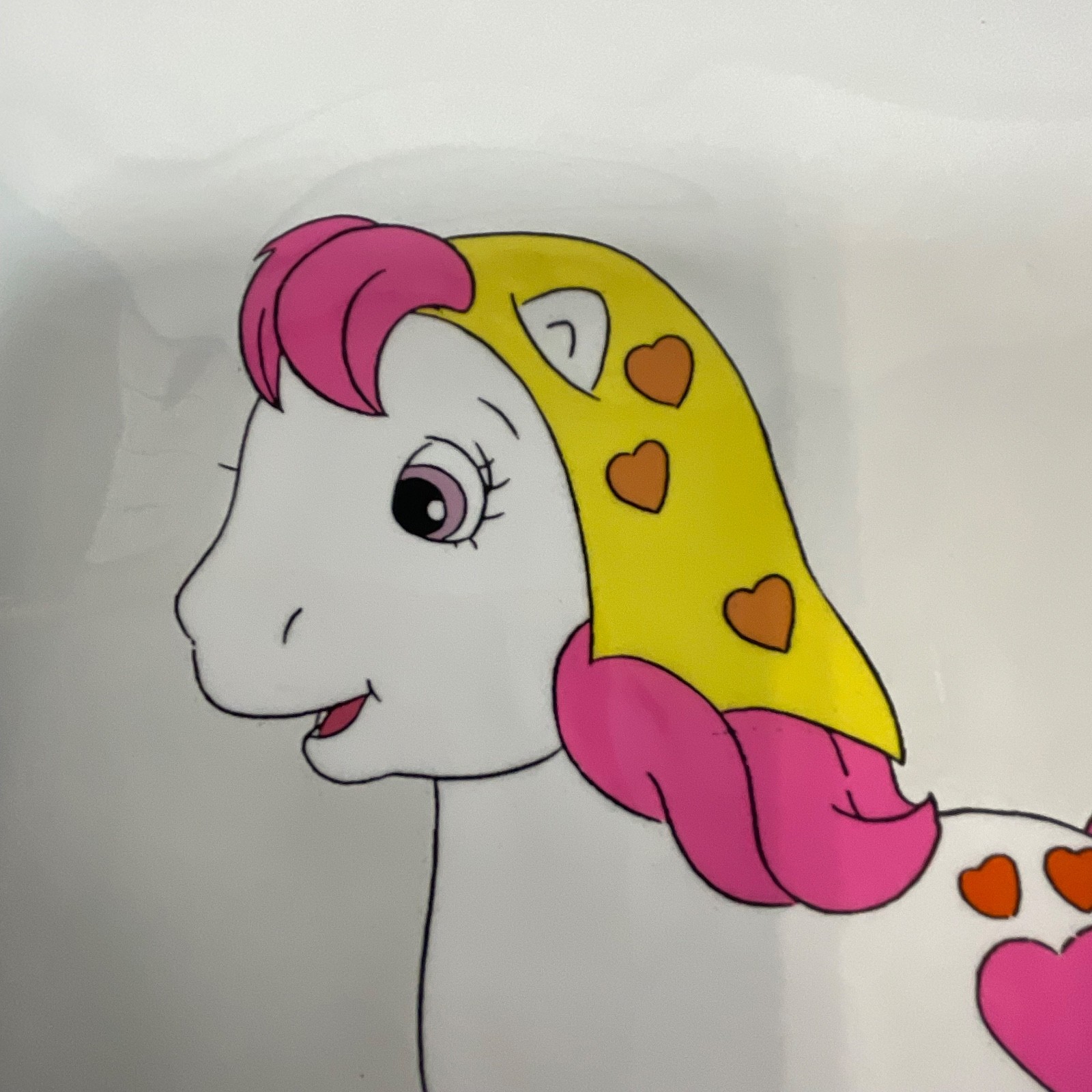 Vintage Pony Animation Cel Hand-Painted Cartoon Production Art 10in - Image 5