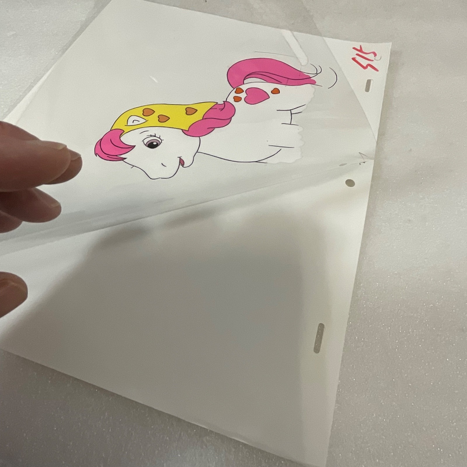 Vintage Pony Animation Cel Hand-Painted Cartoon Production Art 10in - Image 10