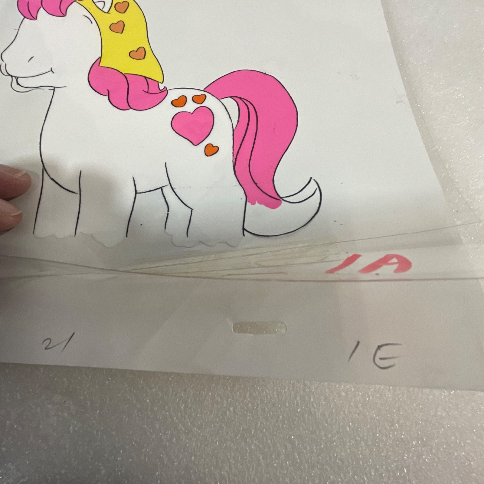 Vintage Pony Character Animation Cel Hand-Painted Production Art 12 in x 10 in - Image 3
