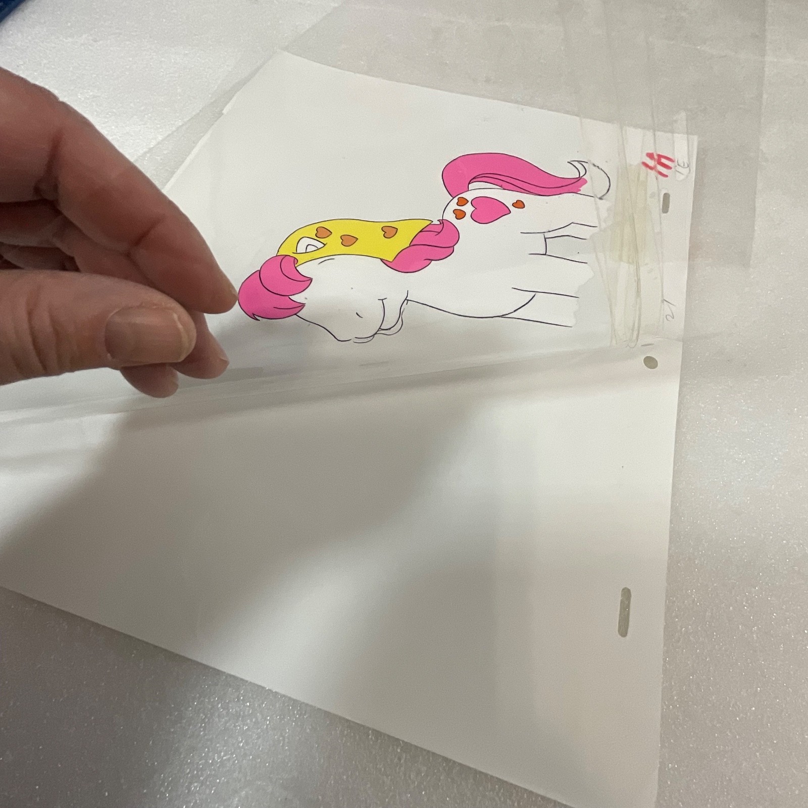 Vintage Pony Character Animation Cel Hand-Painted Production Art 12 in x 10 in - Image 6