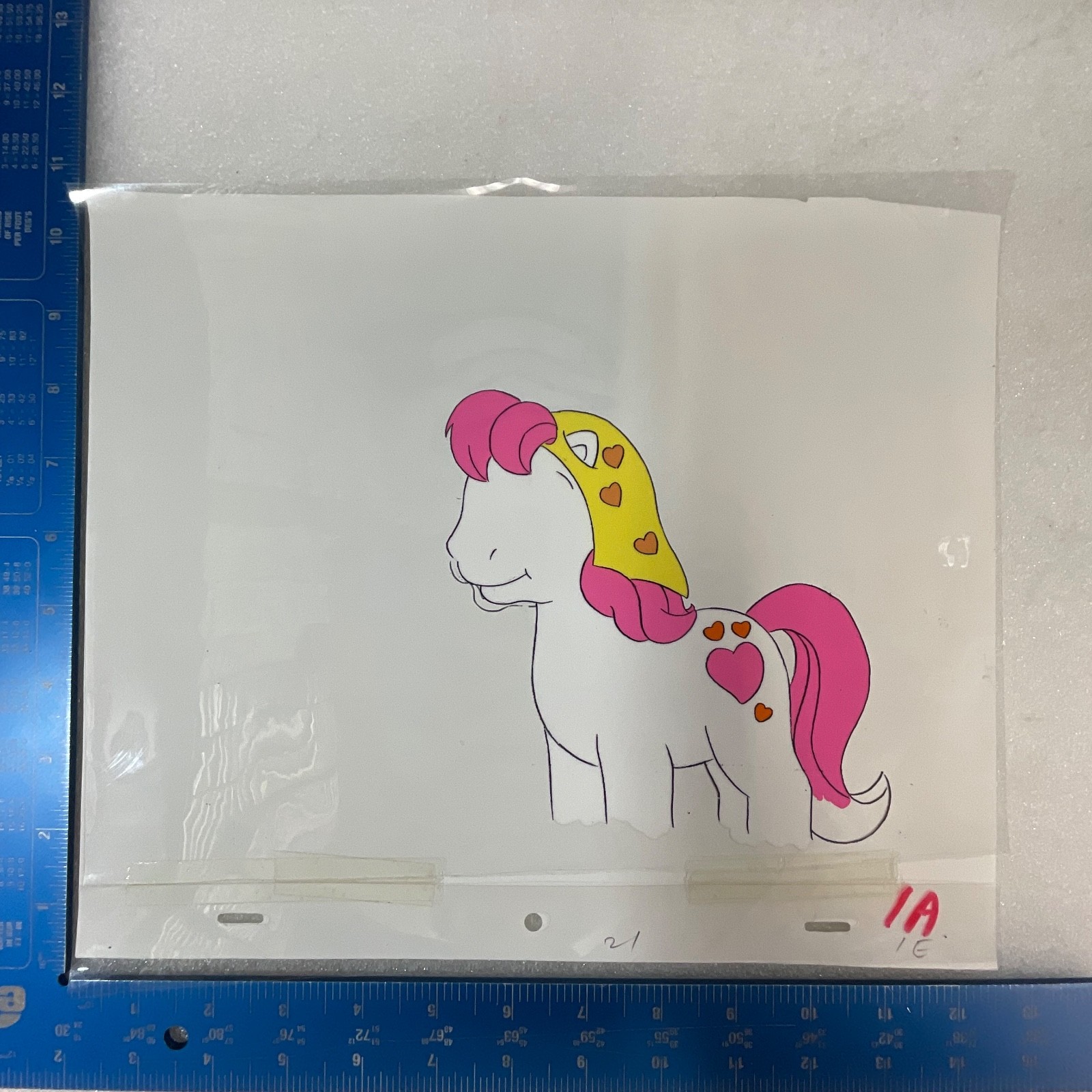 Vintage Pony Character Animation Cel Hand-Painted Production Art 12 in x 10 in - Image 9