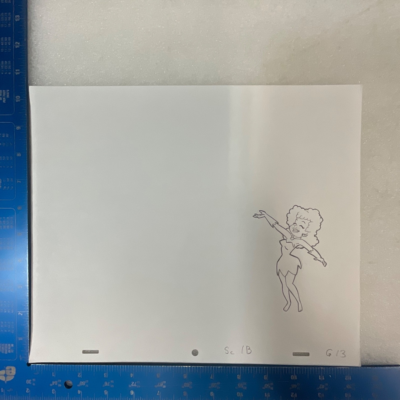 Vintage Cavewoman Animation Cel 12 x 9.5 Television Animation - Image 5