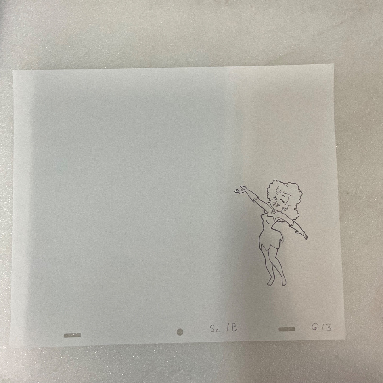 Vintage Cavewoman Animation Cel 12 x 9.5 Television Animation - Image 3