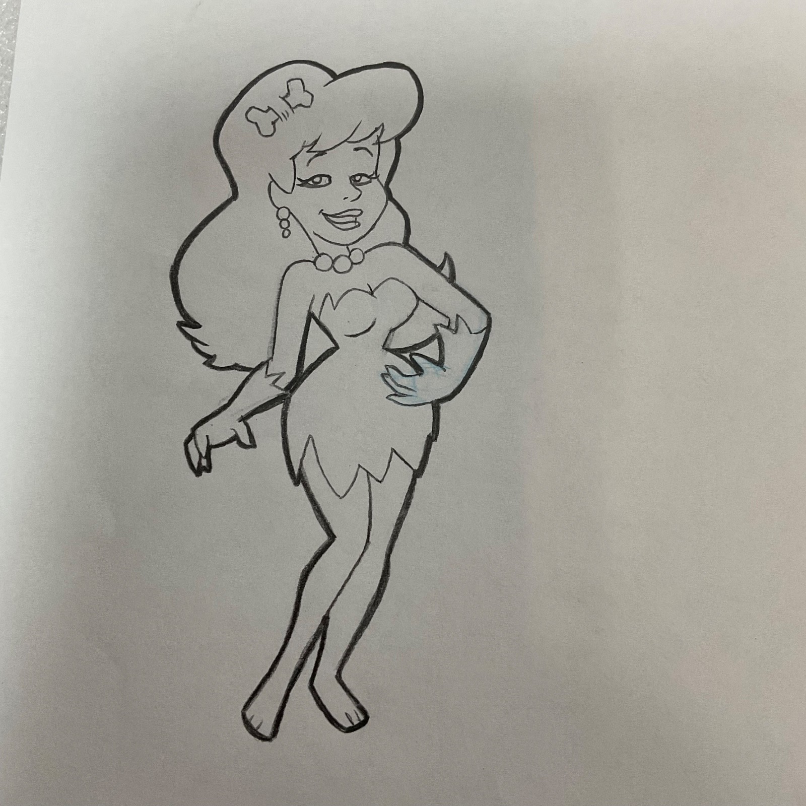 Vintage Cavewoman Animation Cel Animation Production Line Art - Image 1