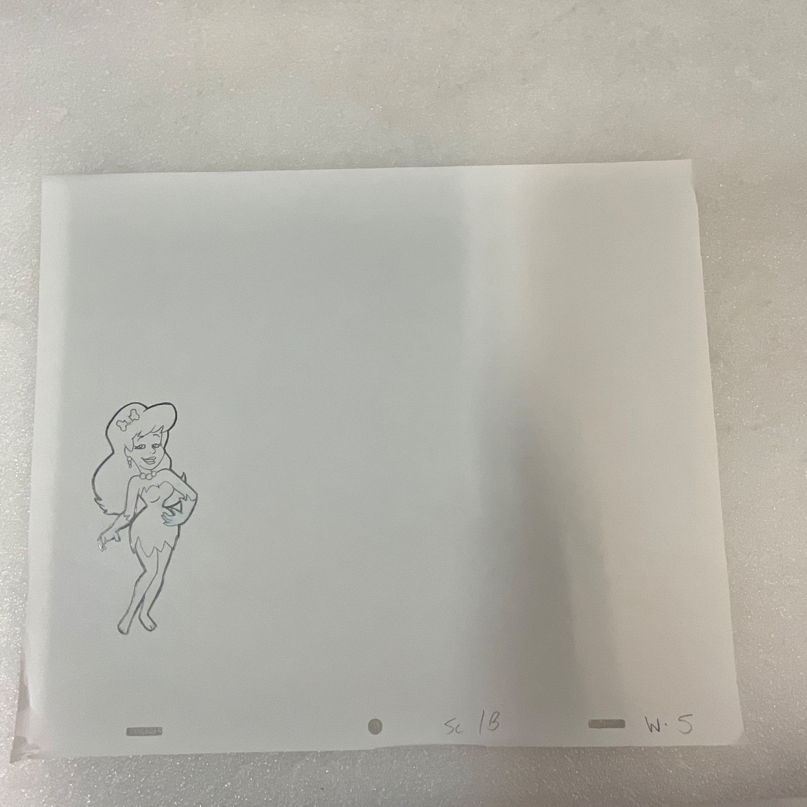 Vintage Cavewoman Animation Cel Animation Production Line Art - Image 2