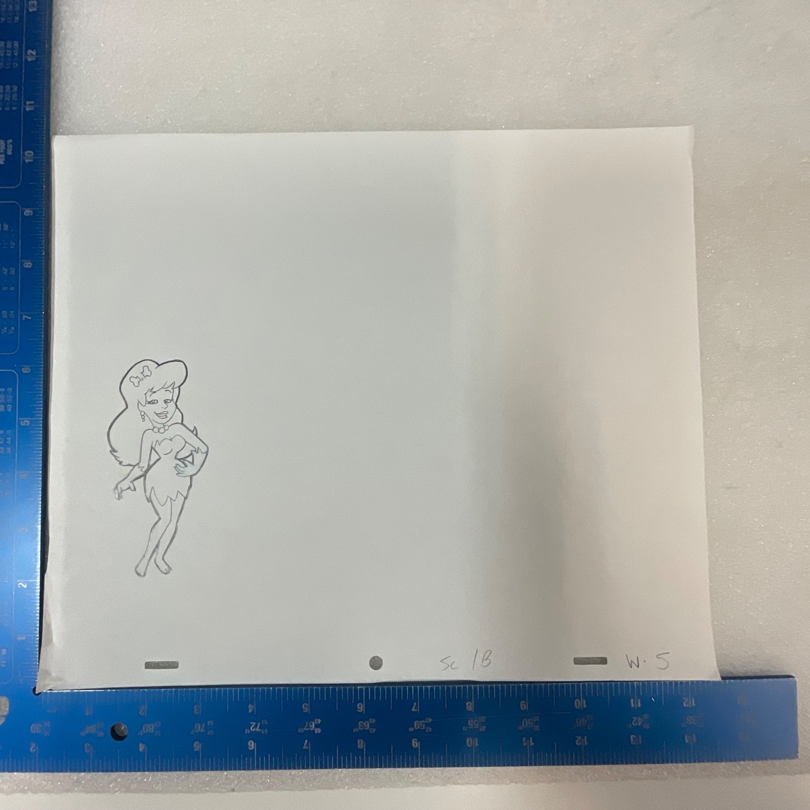 Vintage Cavewoman Animation Cel Animation Production Line Art - Image 5