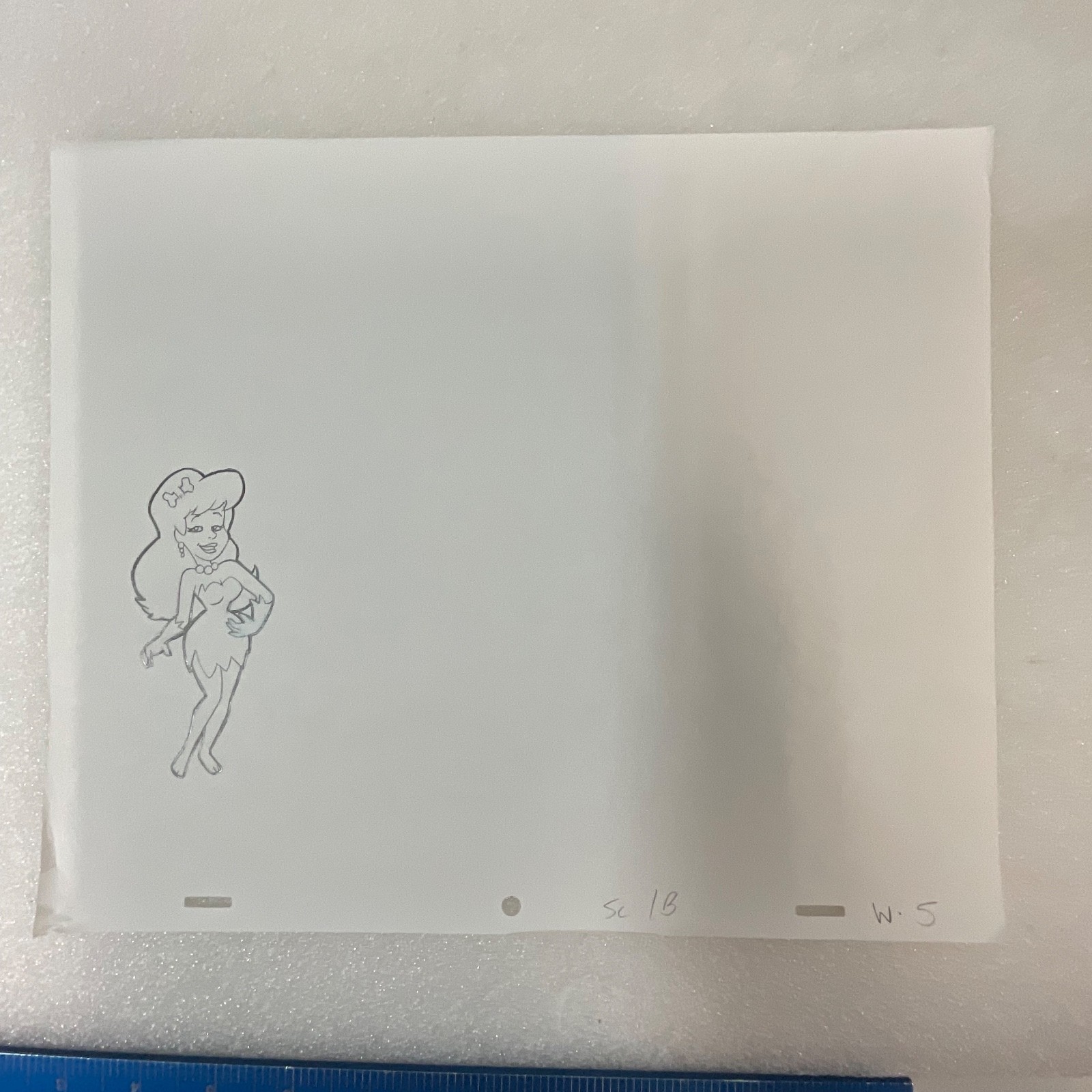Vintage Cavewoman Animation Cel Animation Production Line Art - Image 6