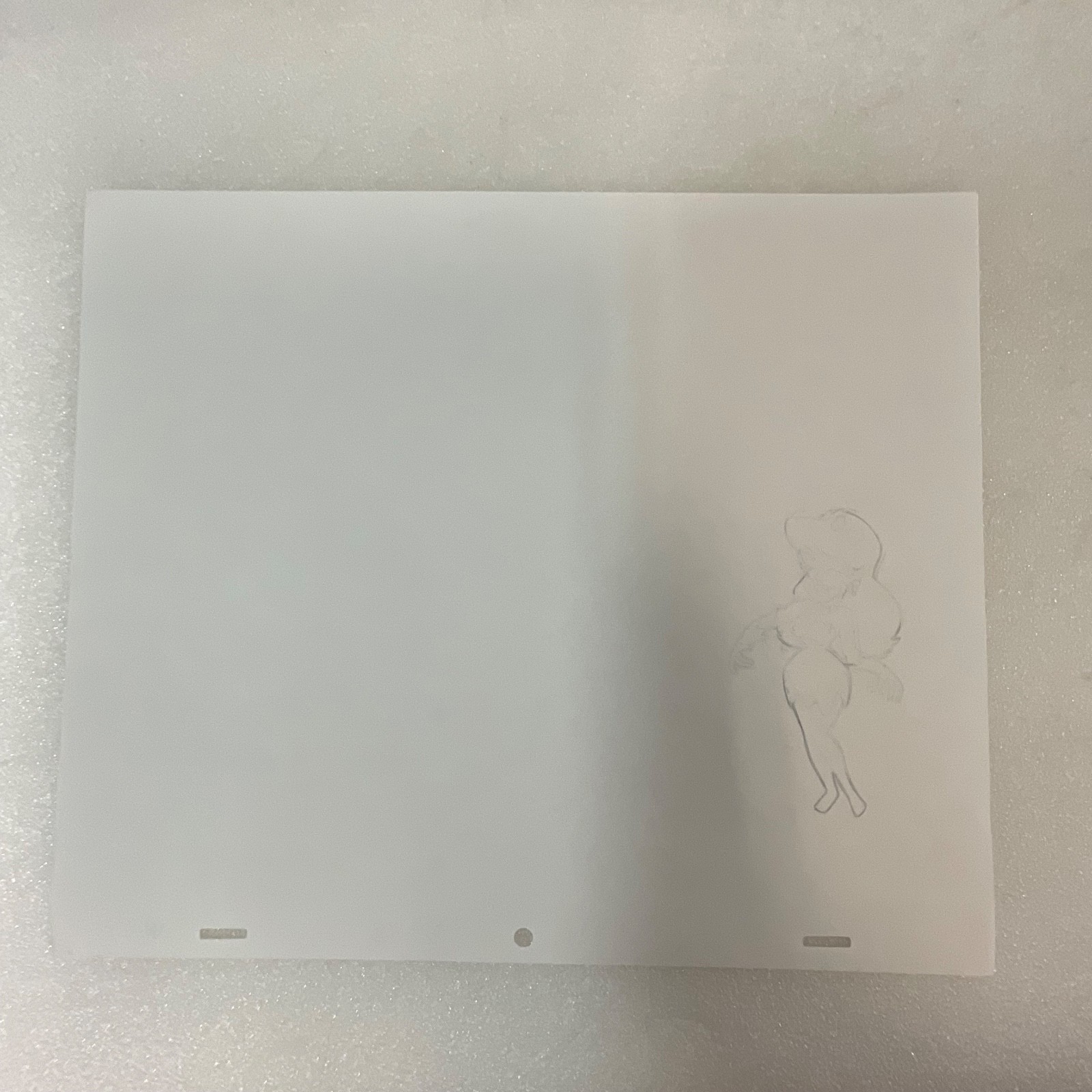 Vintage Cavewoman Animation Cel Hand Inked Unknown Character 12.5 x 10.5 in - Image 5