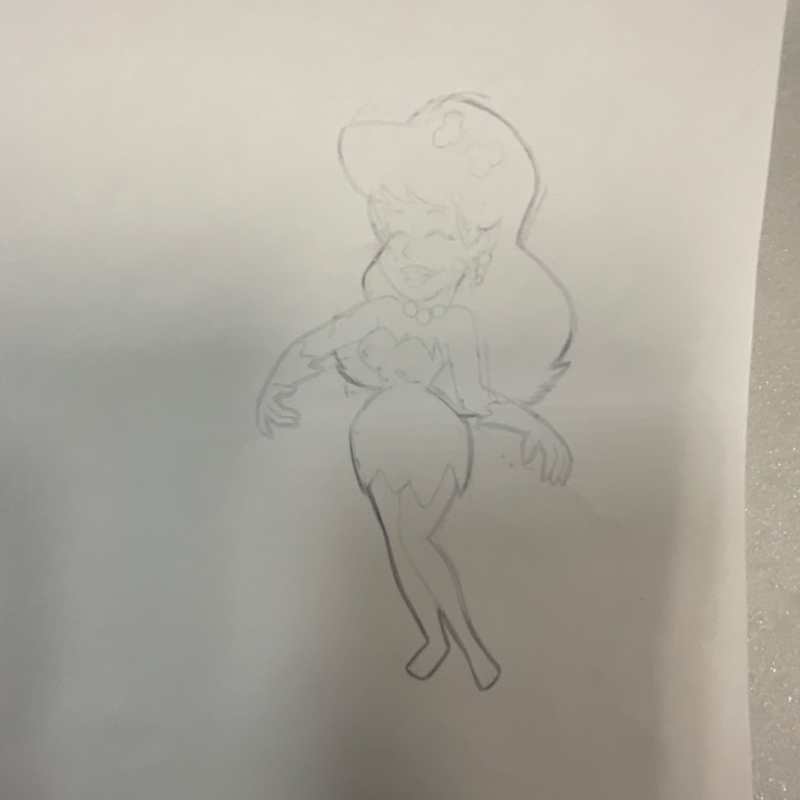 Vintage Cavewoman Animation Cel Hand Inked Unknown Character 12.5 x 10.5 in - Image 6