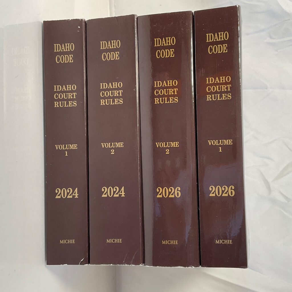Idaho Court Rules 2024 & 2026 Vol 1-2 Lot of 4 Michie Legal Books - Image 1