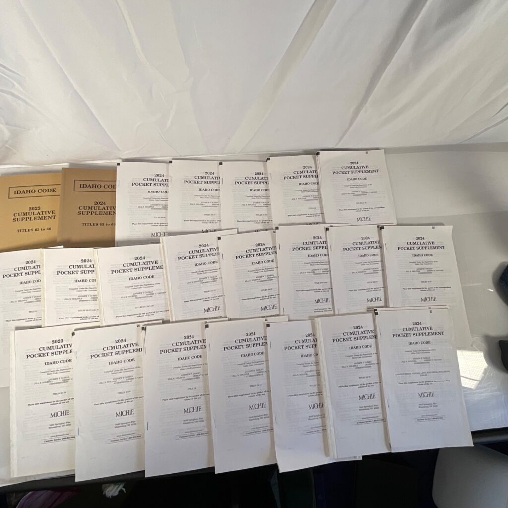 Lot of 22 Idaho Code 2023-2024 Cumulative Supplements Michie Legal Books - Image 1