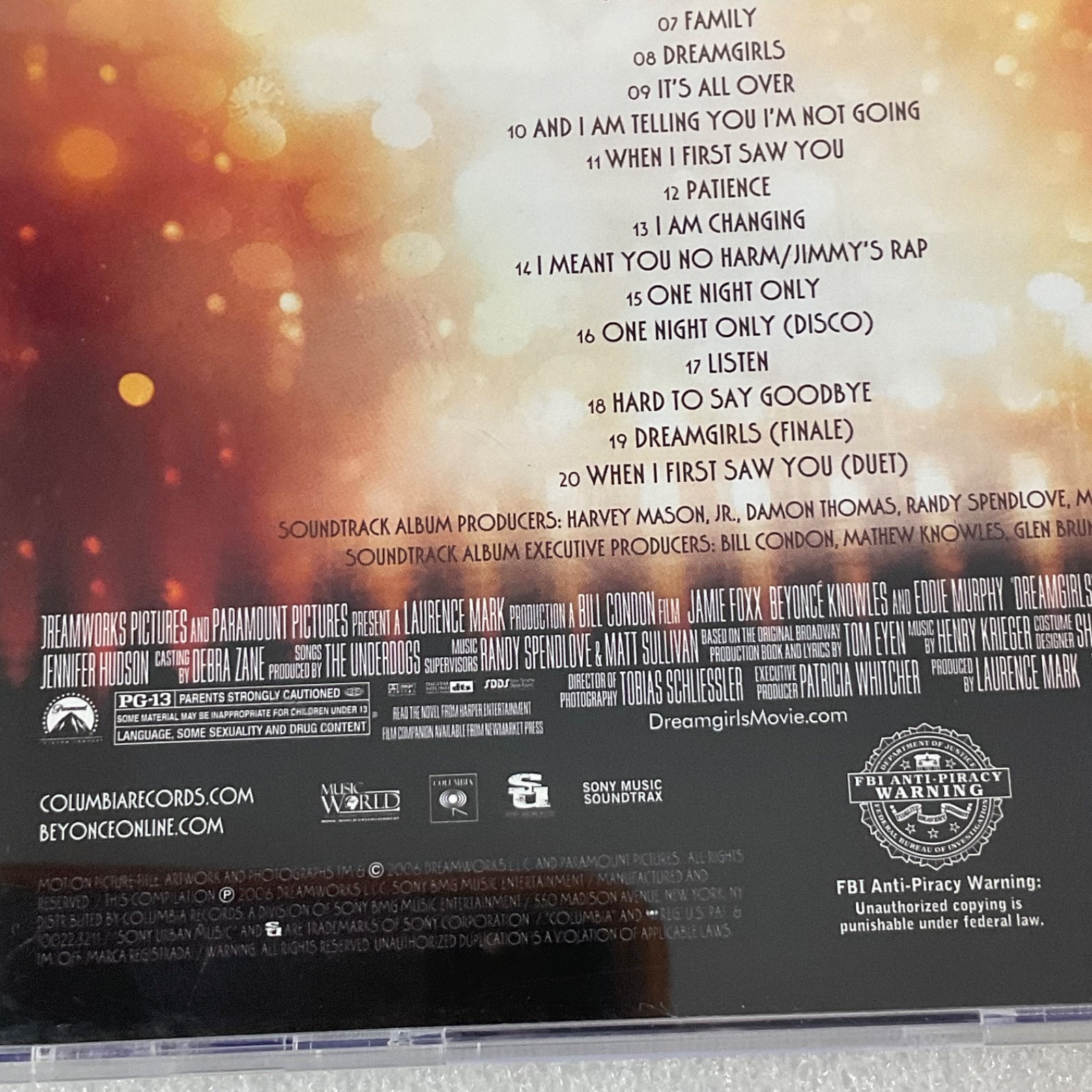 Dreamgirls Music From the Motion Picture Soundtrack CD 2006 Sony Soundtrack - Image 12