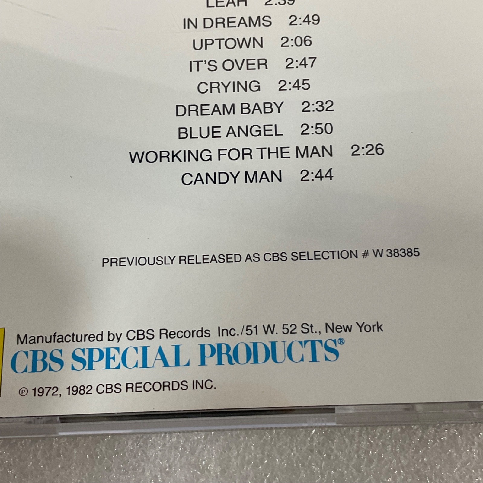 Roy Orbison All-Time Greatest Hits Vol 1 CD CBS Special Products - Image 5