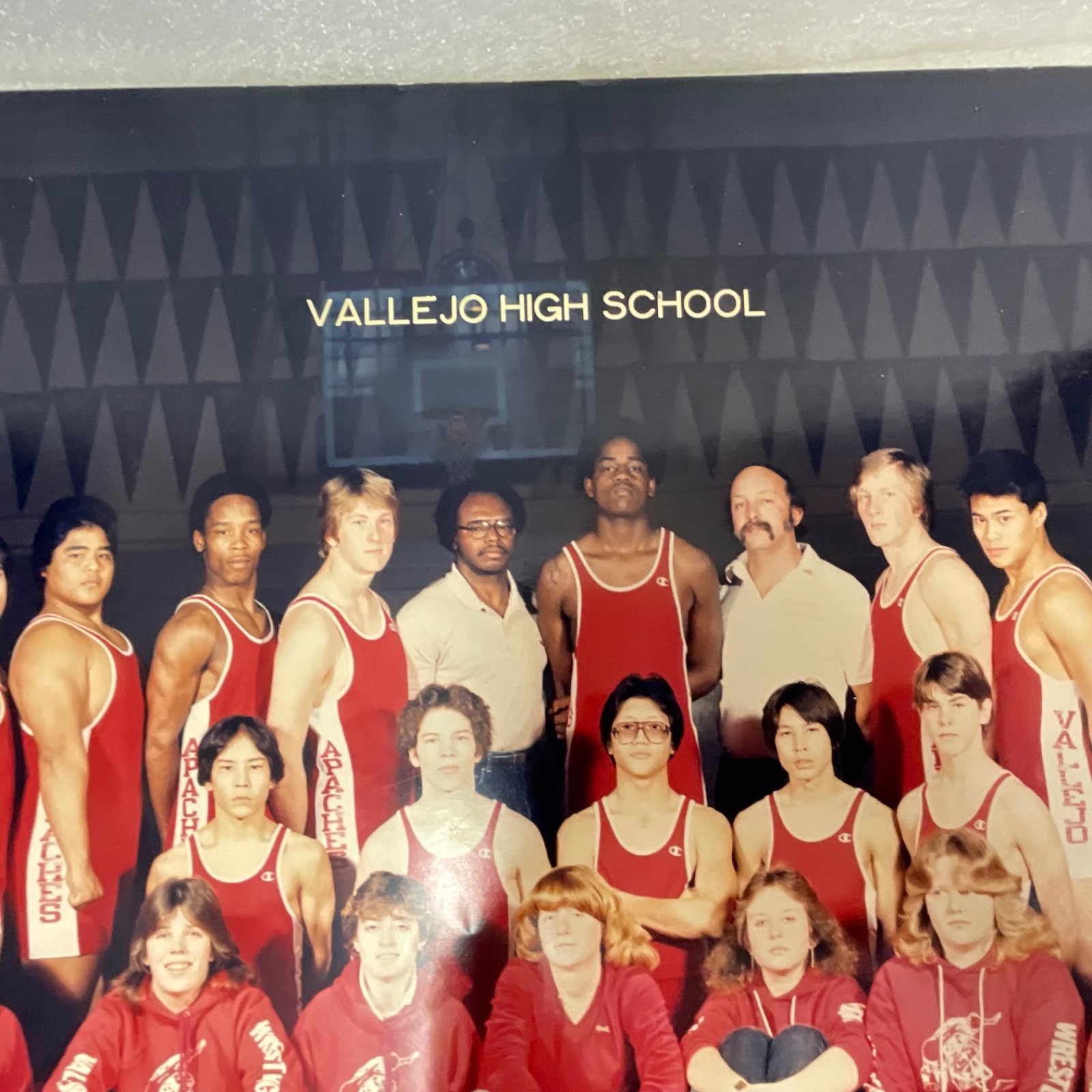 1984-85 Vallejo Senior High California Wrestling Team Photo 20 x 16 in - Image 4