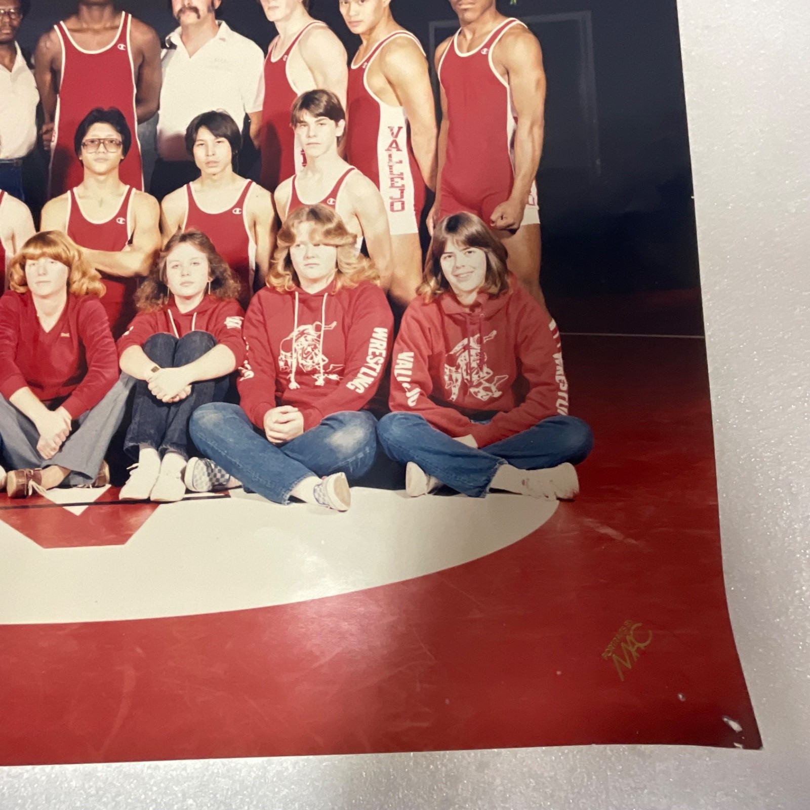 1984-85 Vallejo Senior High California Wrestling Team Photo 20 x 16 in - Image 6