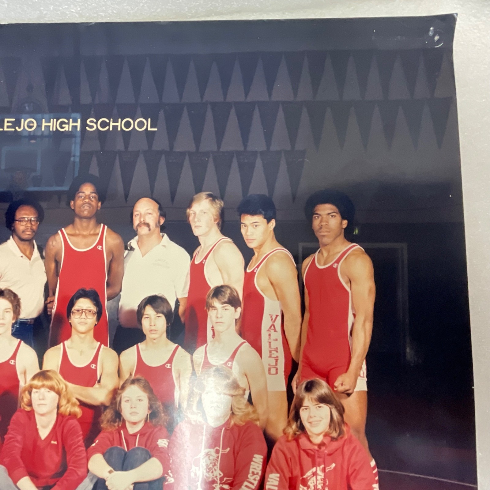 1984-85 Vallejo Senior High California Wrestling Team Photo 20 x 16 in - Image 5