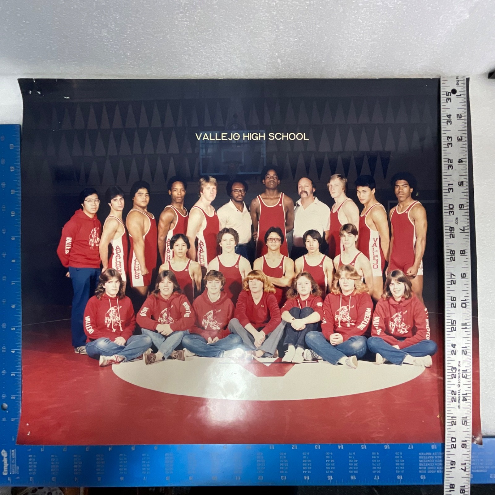 1984-85 Vallejo Senior High California Wrestling Team Photo 20 x 16 in - Image 10