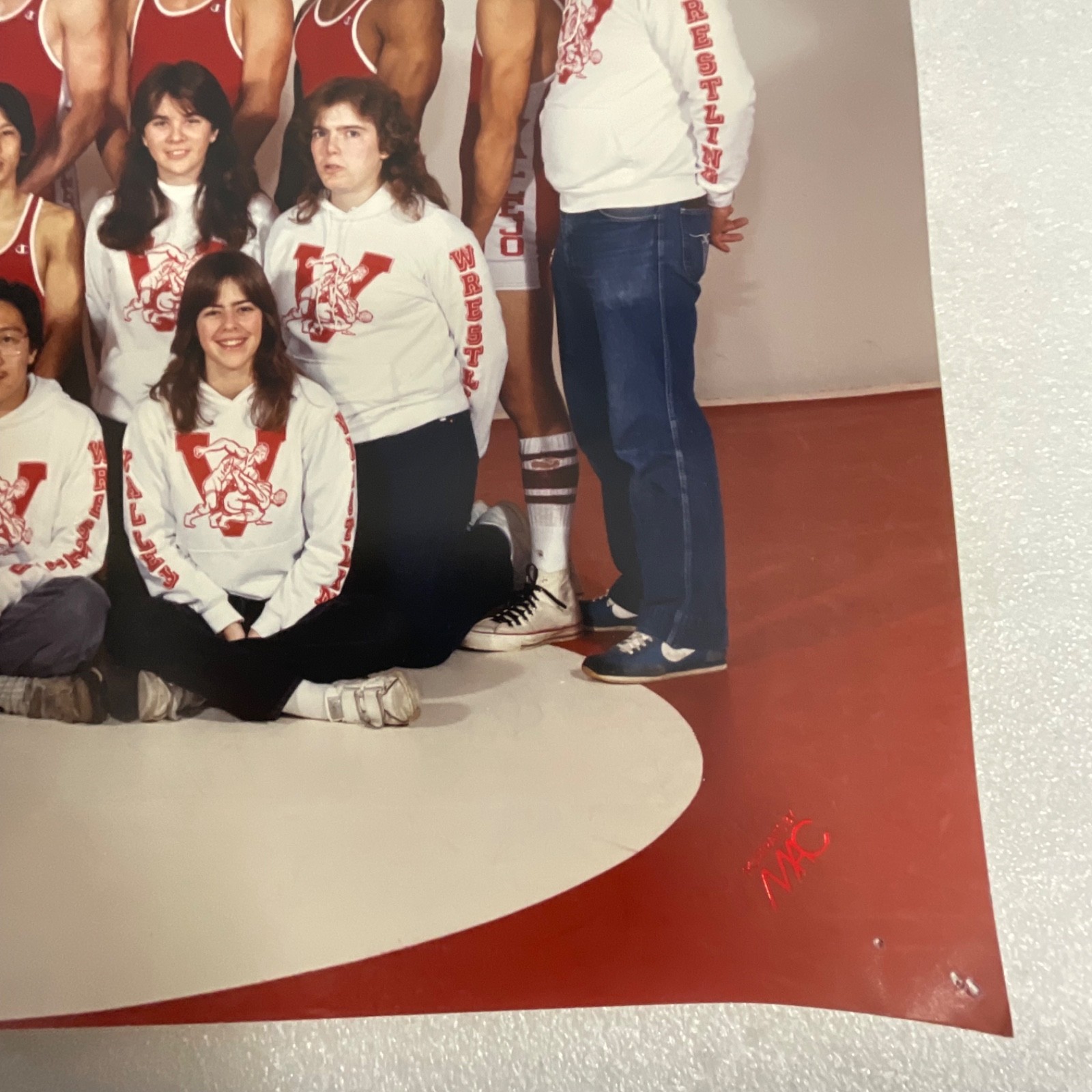 1985-86 Vallejo High School California Wrestling Team Photo 20 x 16 in - Image 9