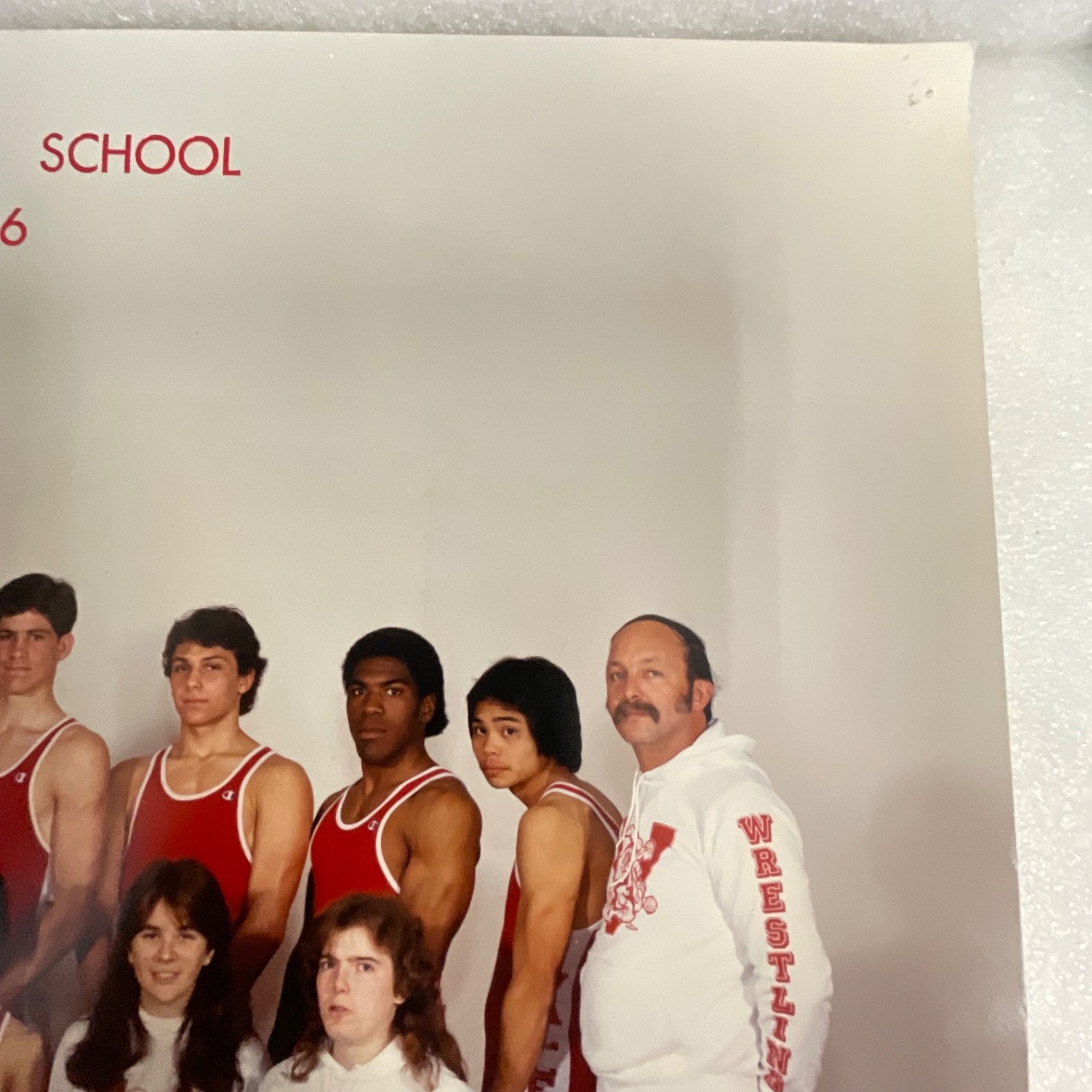1985-86 Vallejo High School California Wrestling Team Photo 20 x 16 in - Image 8