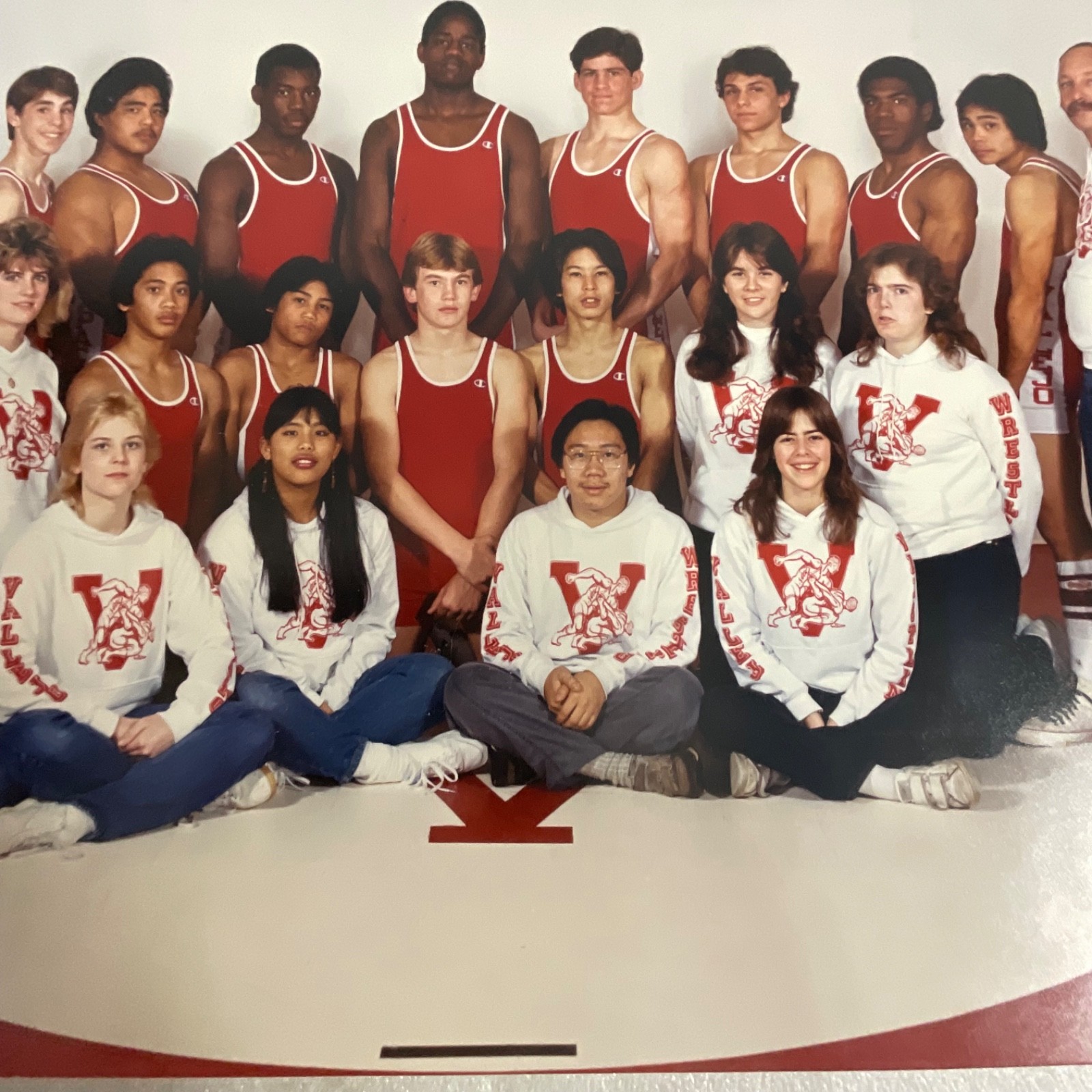 1985-86 Vallejo High School California Wrestling Team Photo 20 x 16 in - Image 10
