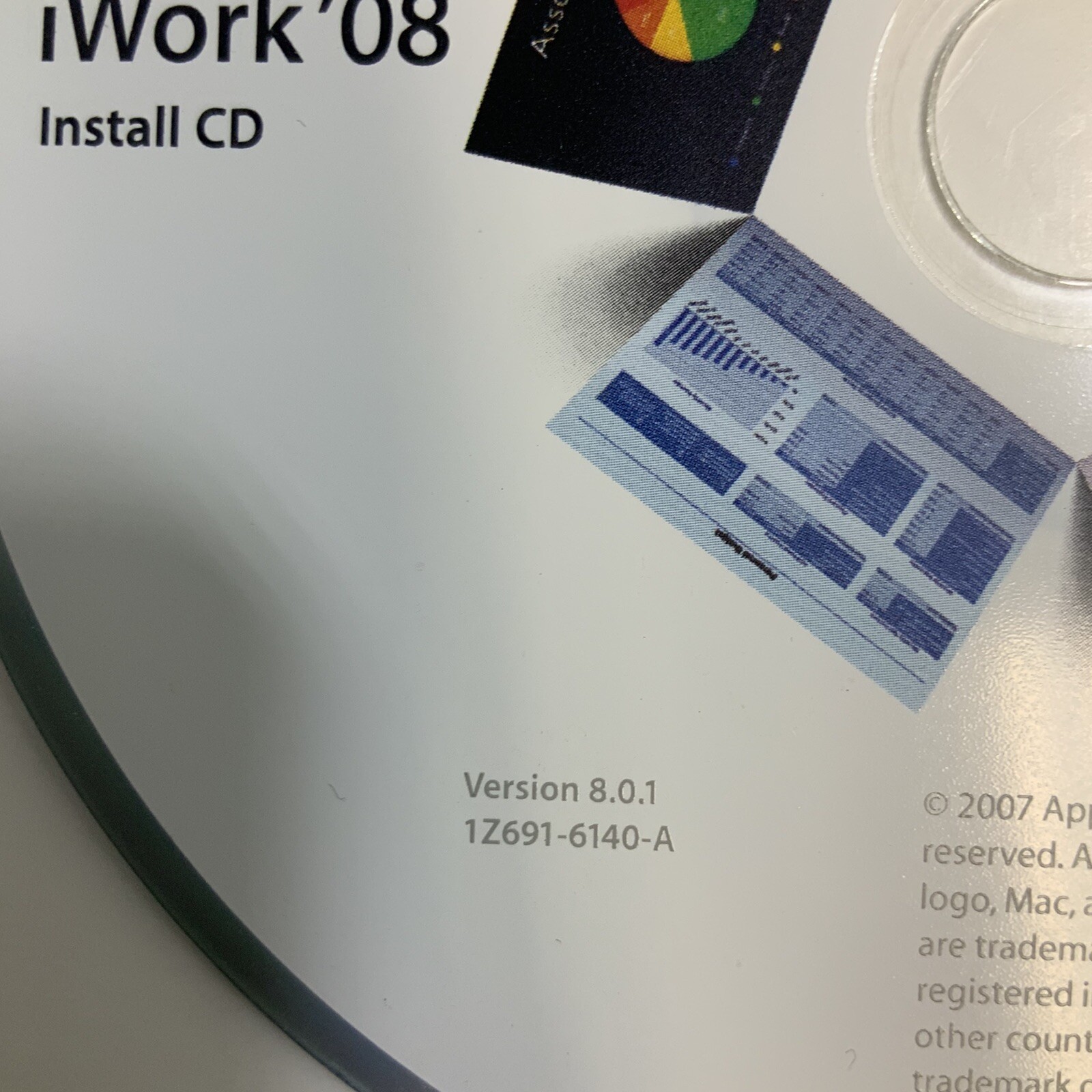 Apple iWork '08 Install DVD Mac Software Disc 2007 - Image 3