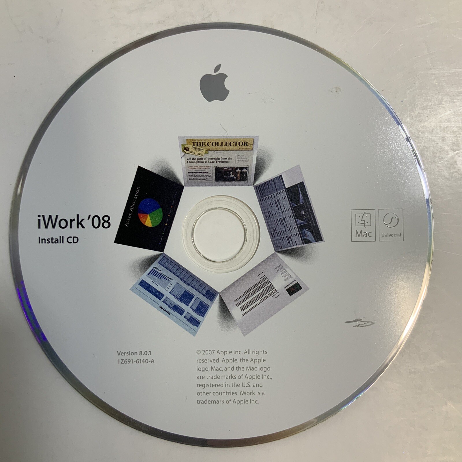 Apple iWork '08 Install DVD Mac Software Disc 2007 - Image 1