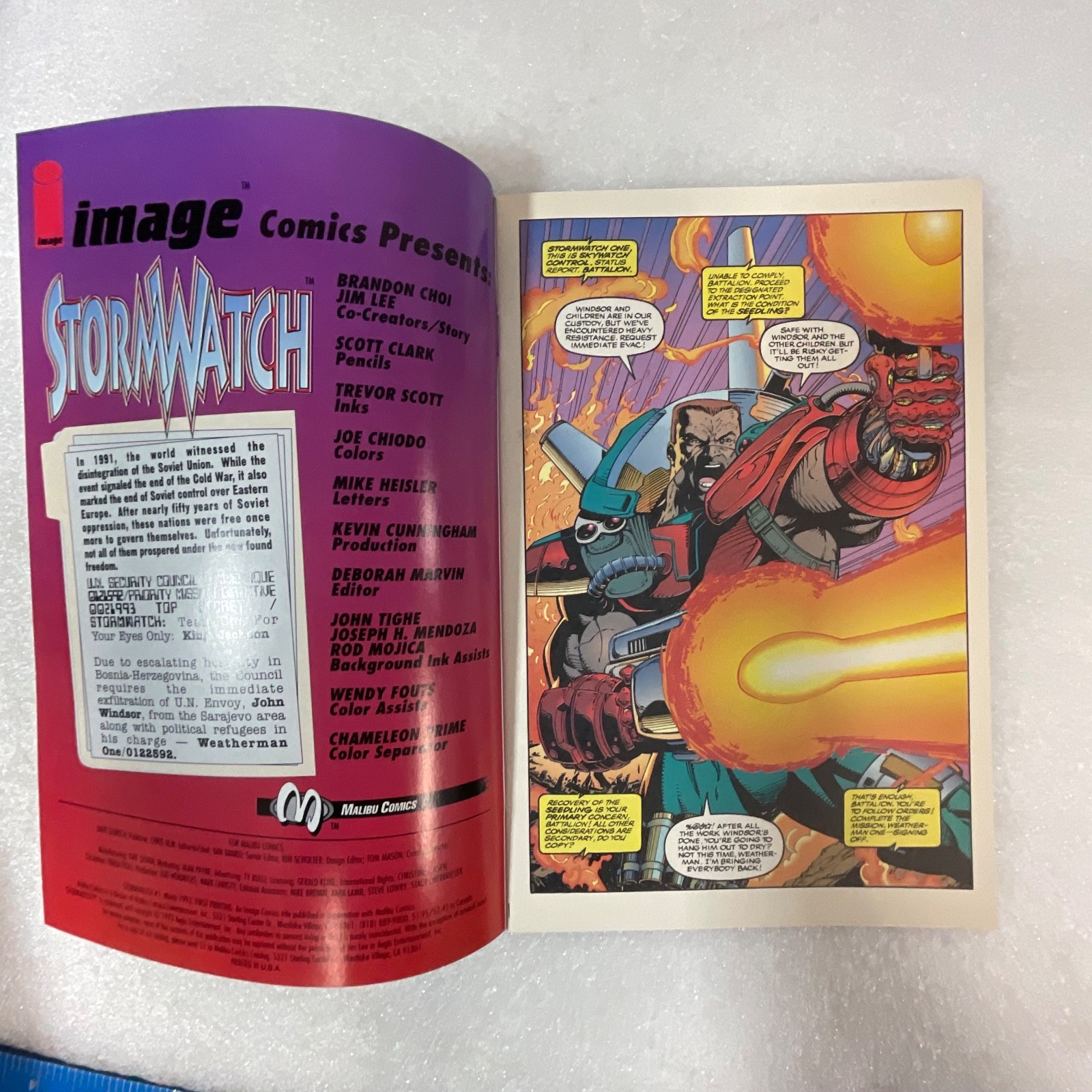 Stormwatch #1 Mar 1993 Image Comics First Printing Comic Book - Image 3