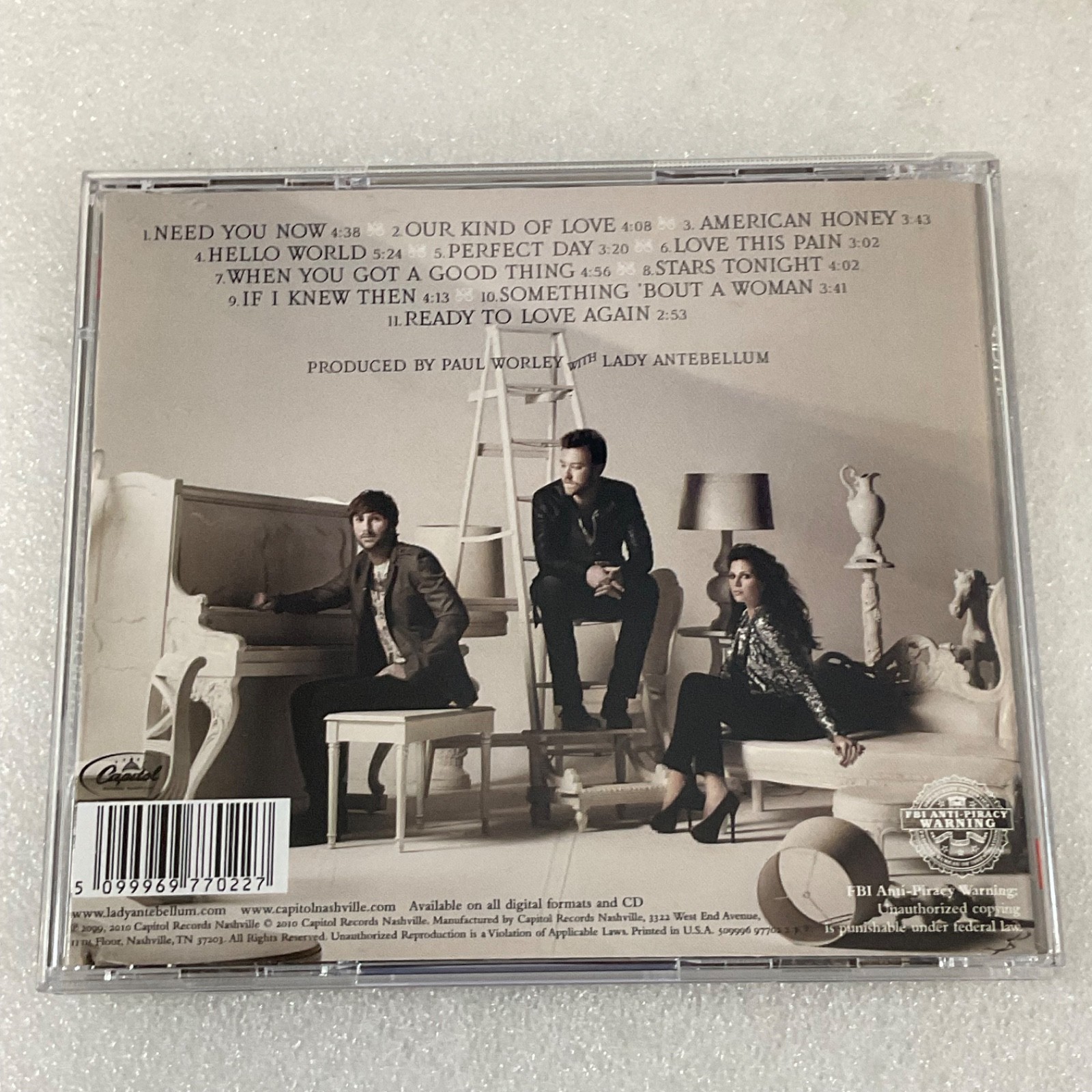 Lady Antebellum Need You Now CD 2010 Capitol Nashville Country Pop - Image 3