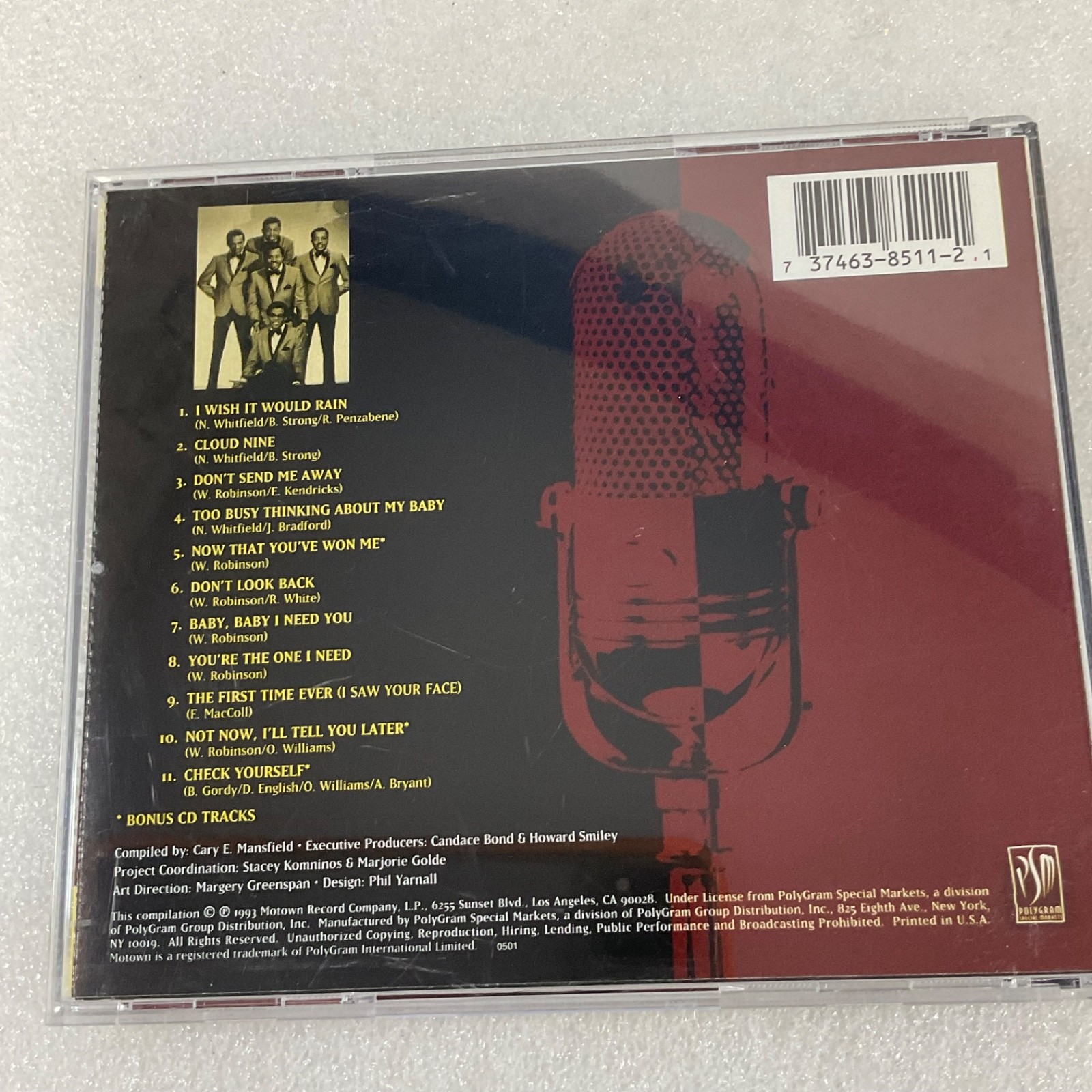 Motown Legends The Temptations Cloud Nine CD 1993 Bonus Tracks - Image 2
