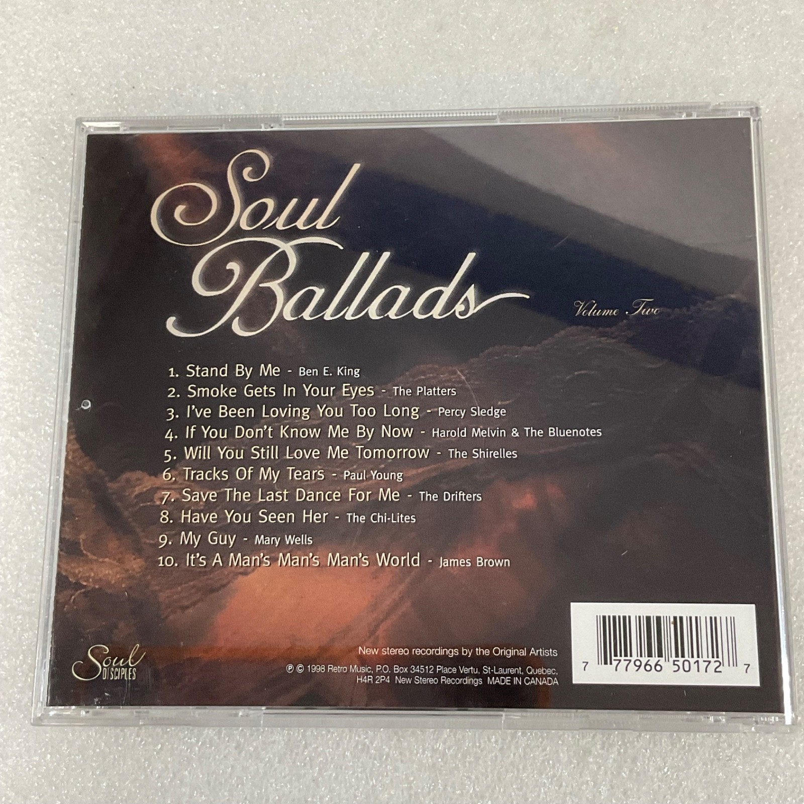 Soul Ballads Volume Two CD 1998 R&B Soul Classics Ben E King James Brown - Image 2