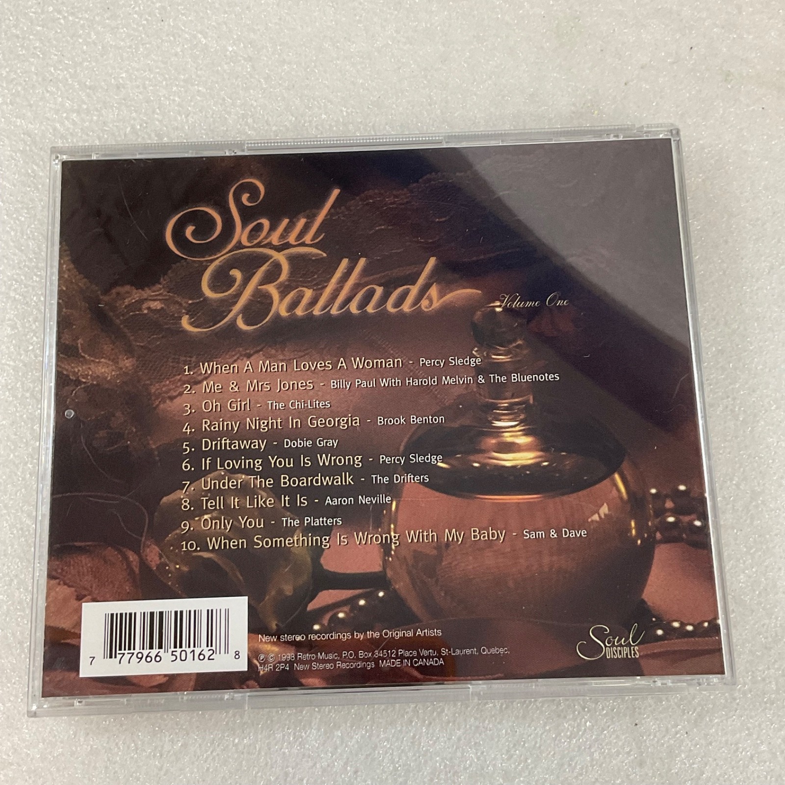 Soul Ballads Volume One CD 1998 Soul R&B Compilation Percy Sledge Neville - Image 2