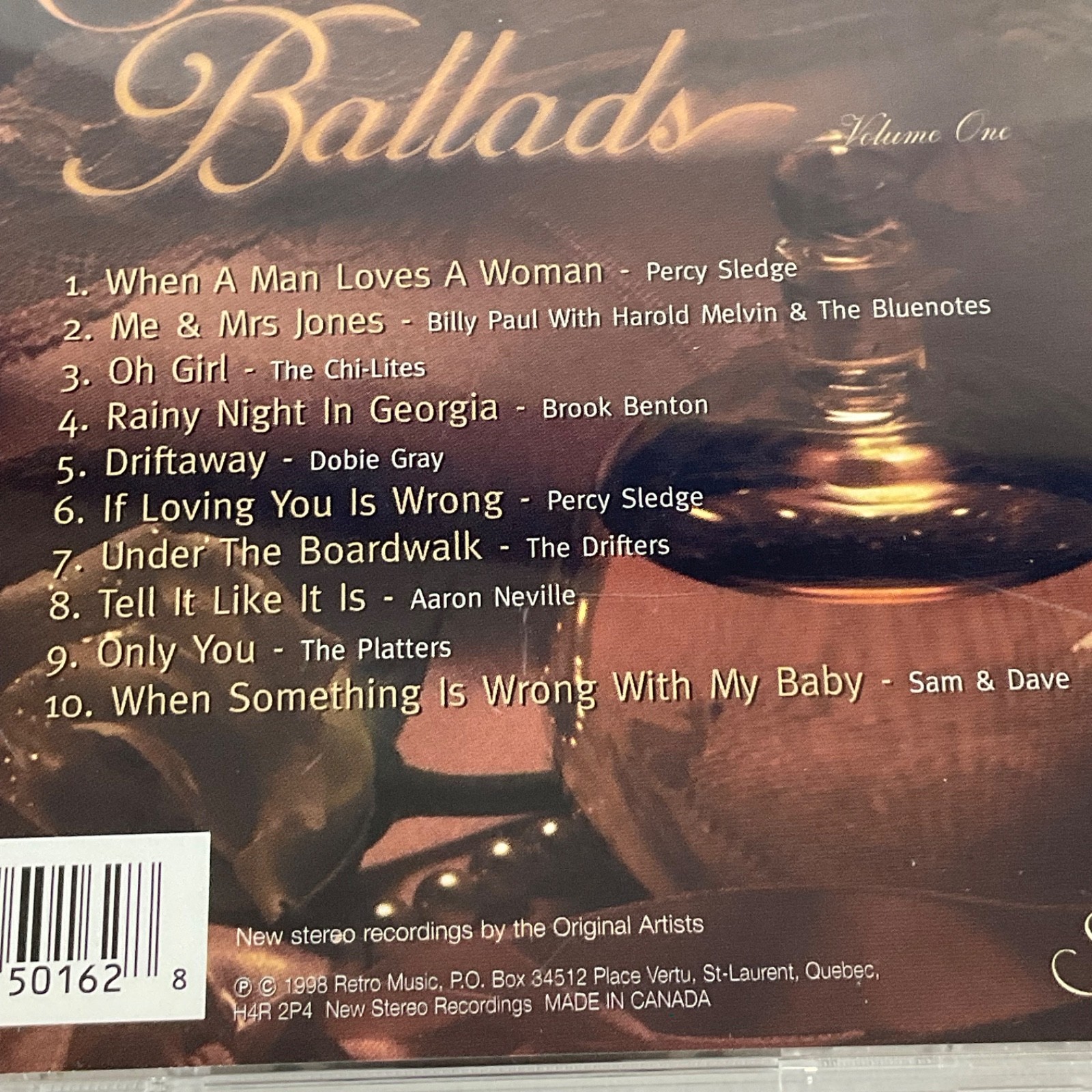 Soul Ballads Volume One CD 1998 Soul R&B Compilation Percy Sledge Neville - Image 10