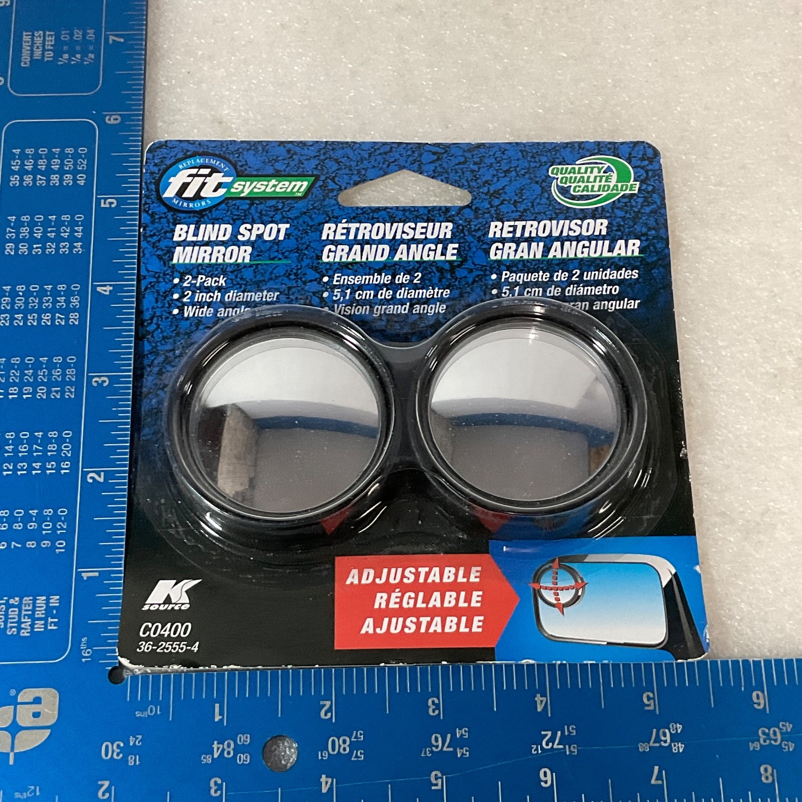 Fit System Blind Spot Mirrors 2in Adjustable 2 Pack Wide Angle C0400 - Image 6