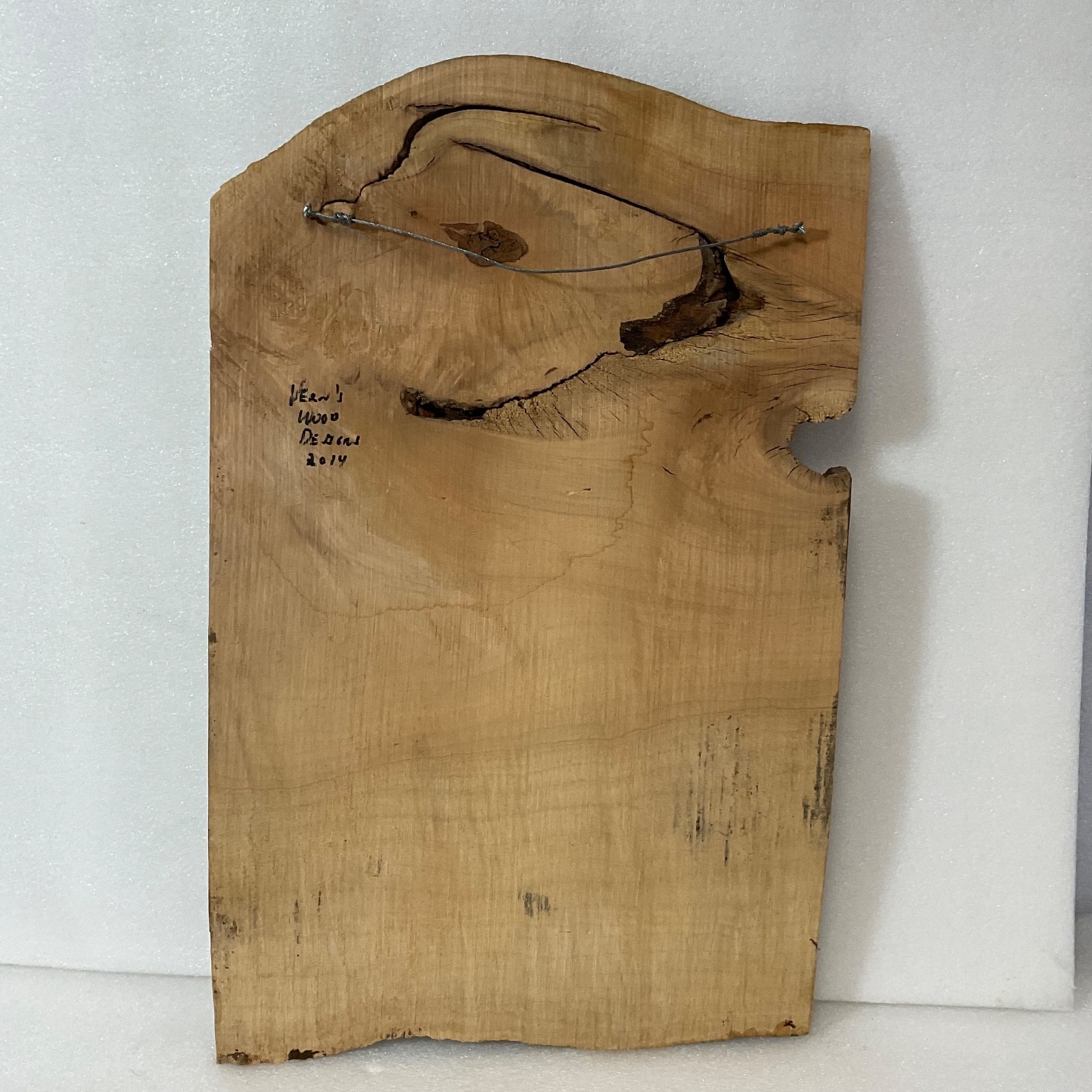 Handcrafted Bald Eagle Wood Art Plaque 17in Rustic Live Edge Wall Hanging - Image 2