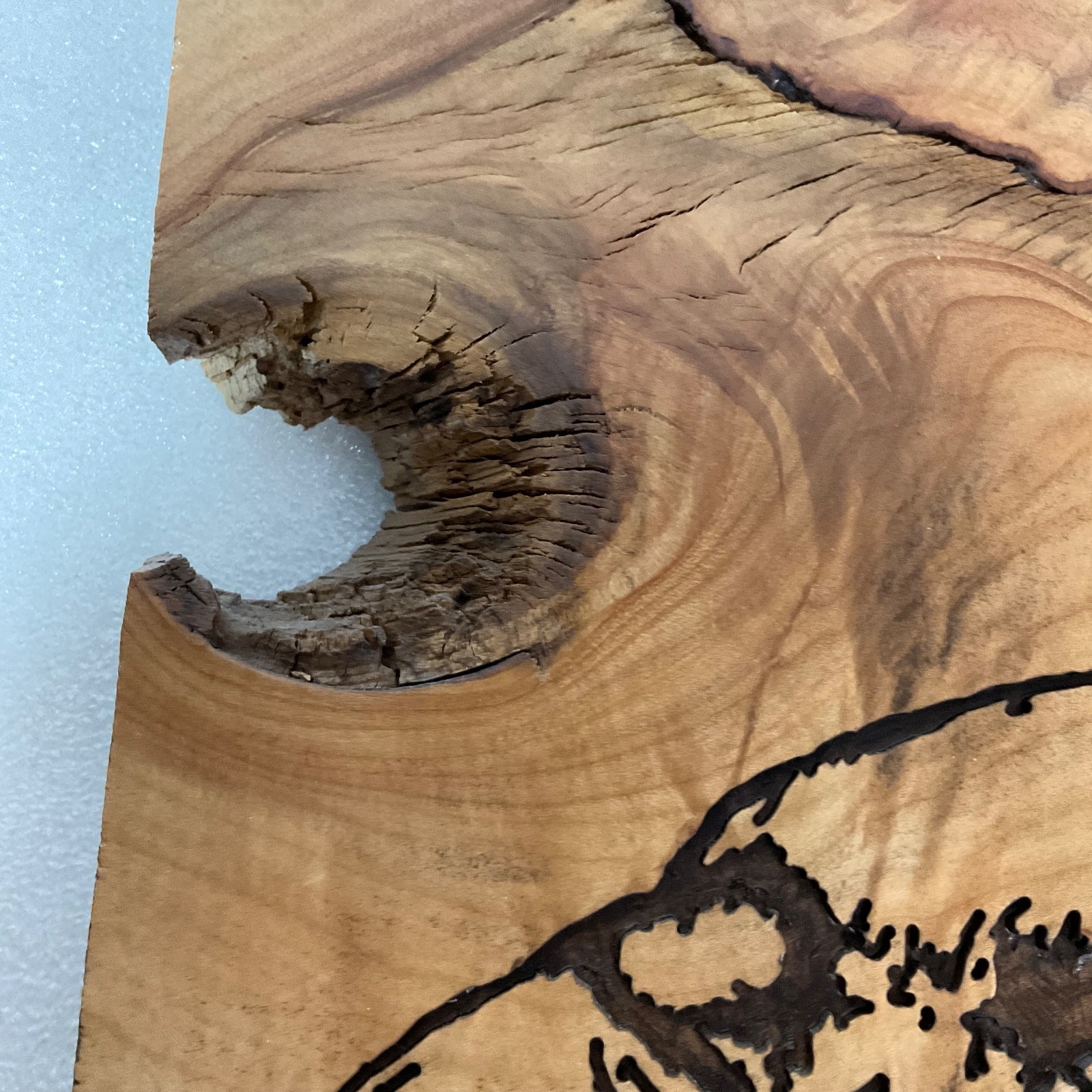 Handcrafted Bald Eagle Wood Art Plaque 17in Rustic Live Edge Wall Hanging - Image 8