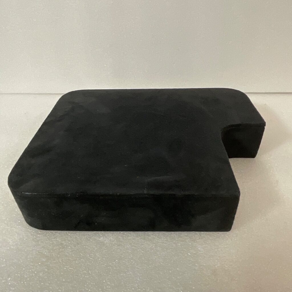 Black Jewelry Display Block 10in x 8in x 2in Velvet Top Cutout Stand - Image 1