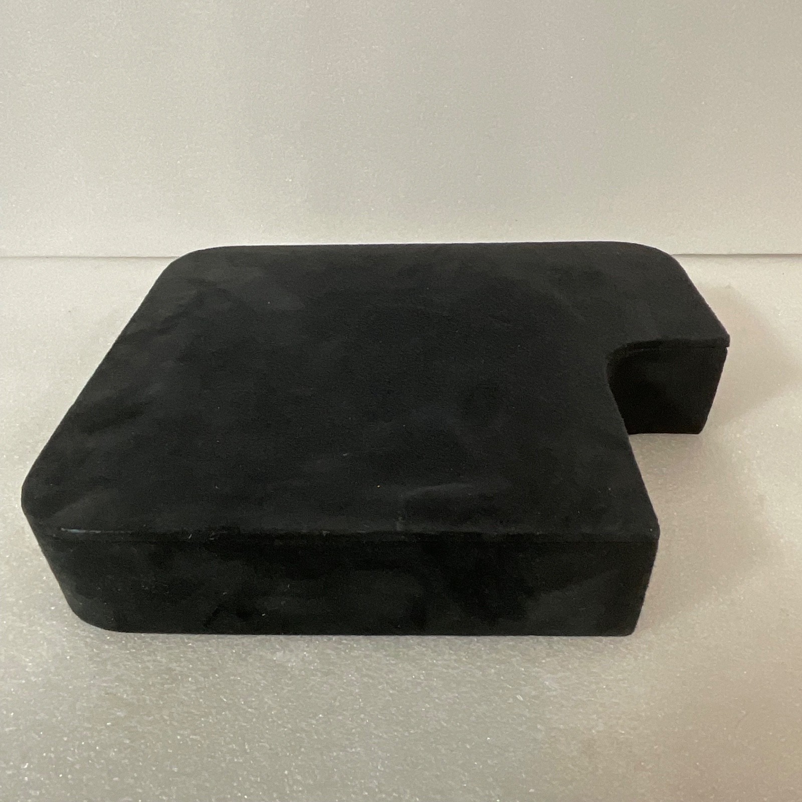 Black Jewelry Display Block 10in x 8in x 2in Velvet Top Cutout Stand - Image 1