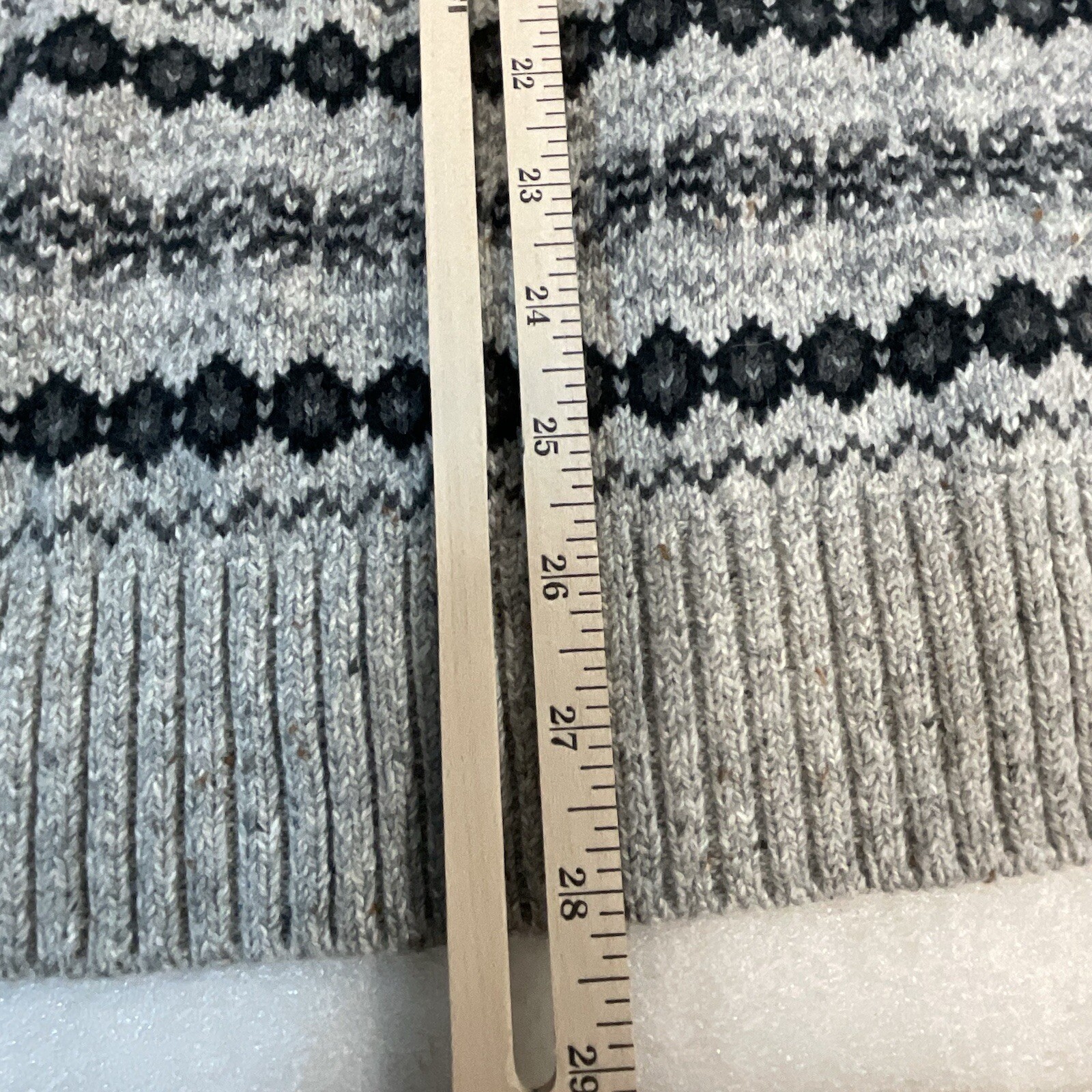 Goodfellow & Co Men’s XL Fair Isle Knit Sweater Gray Black 28in Length - Image 8