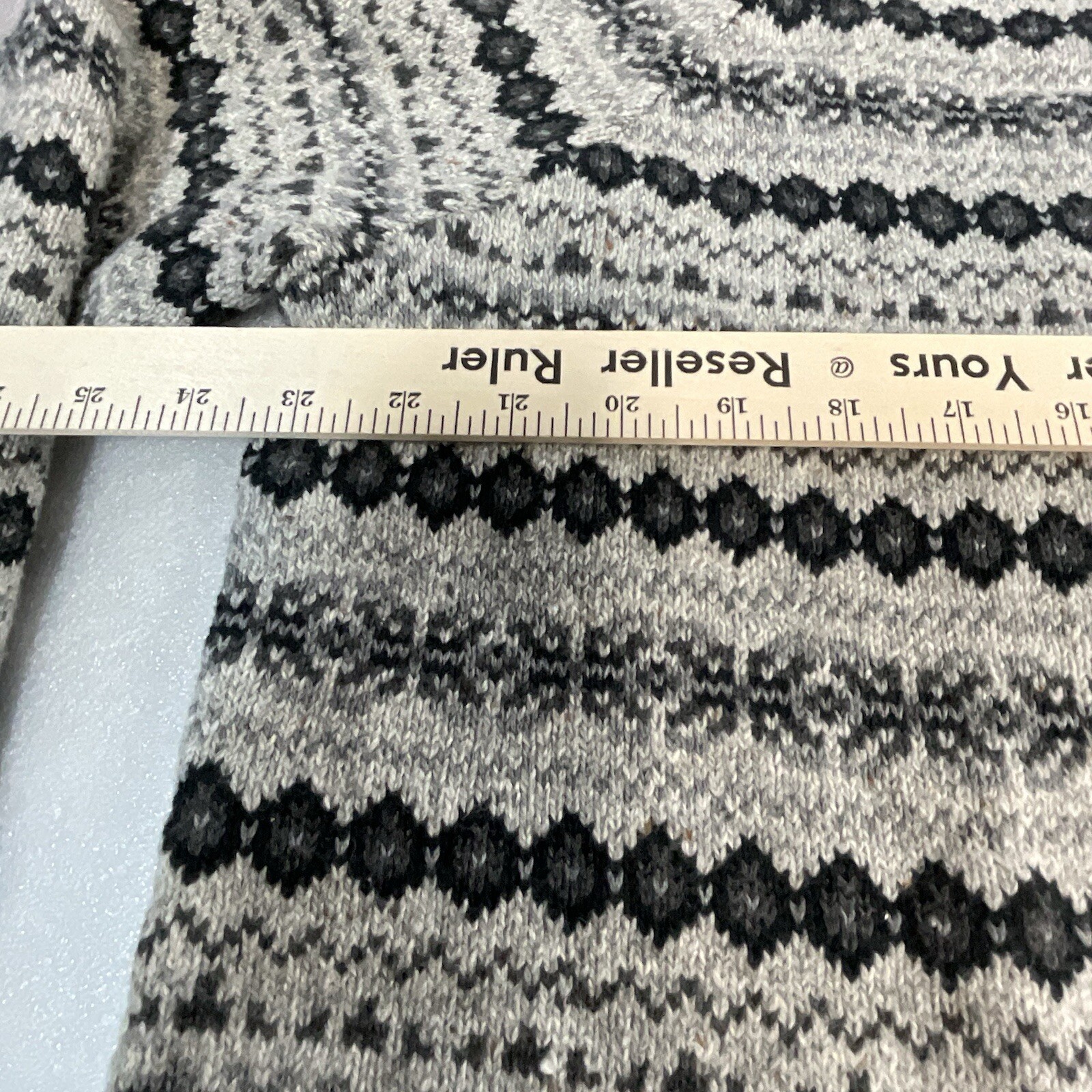 Goodfellow & Co Men’s XL Fair Isle Knit Sweater Gray Black 28in Length - Image 7