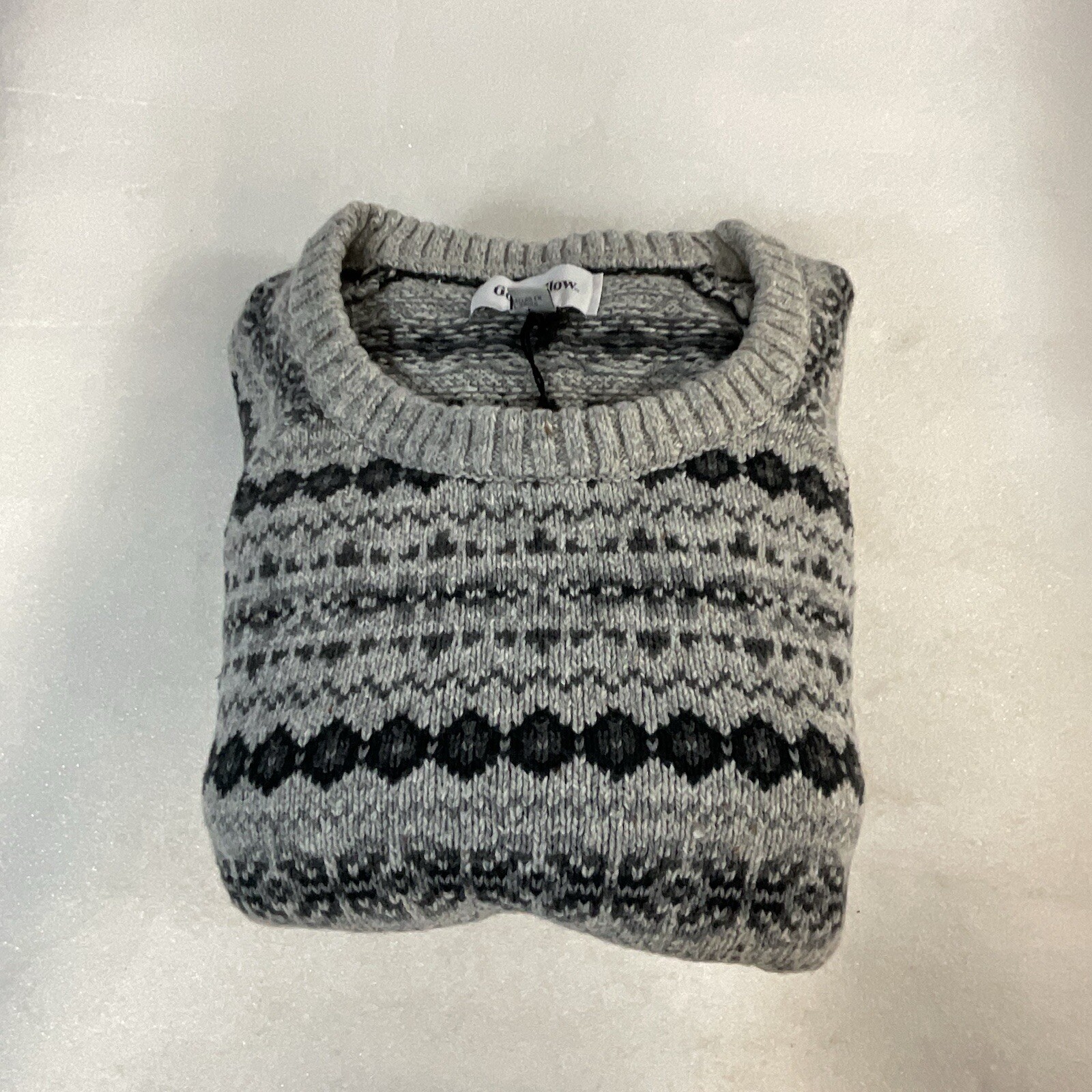 Goodfellow & Co Men’s XL Fair Isle Knit Sweater Gray Black 28in Length - Image 10