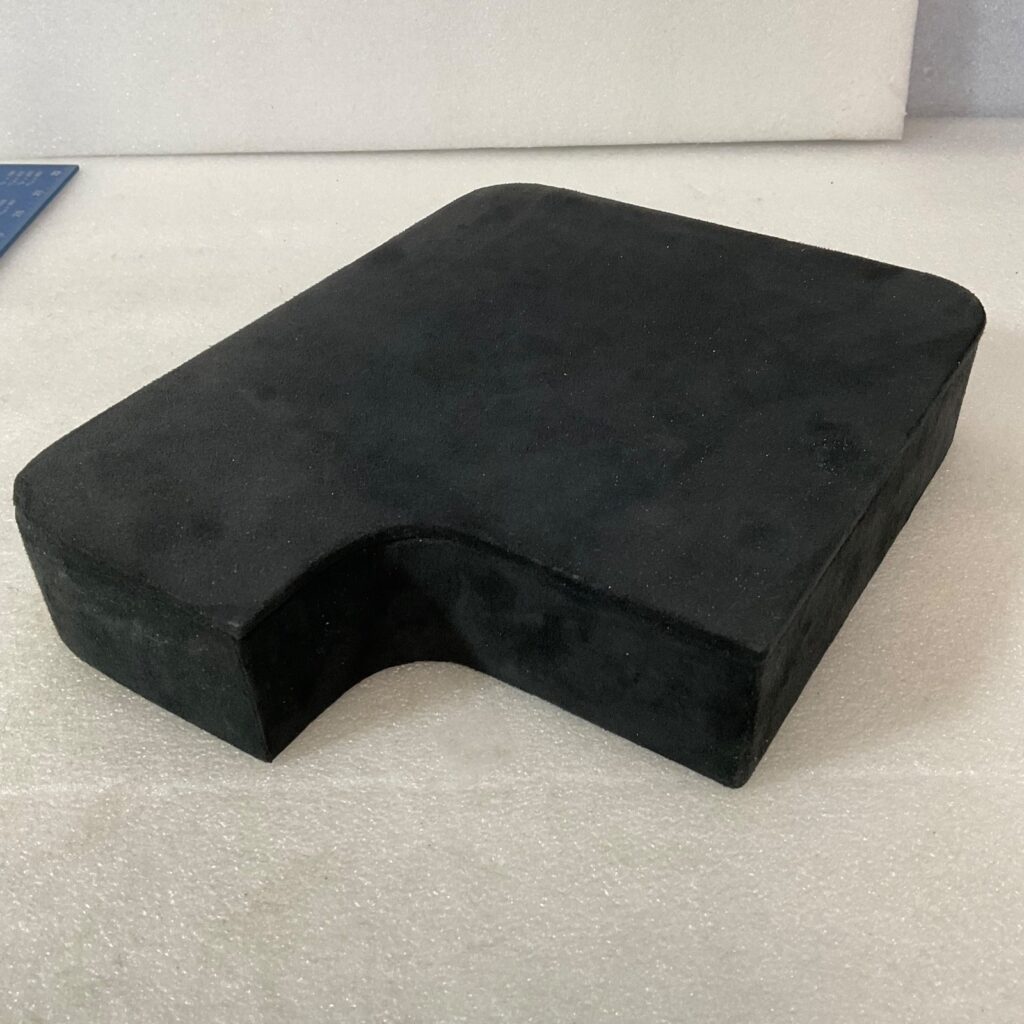 Black Velvet Jewelry Display Pad 10in x 8in x 2in Foam Block with Cutout Edge - Image 1