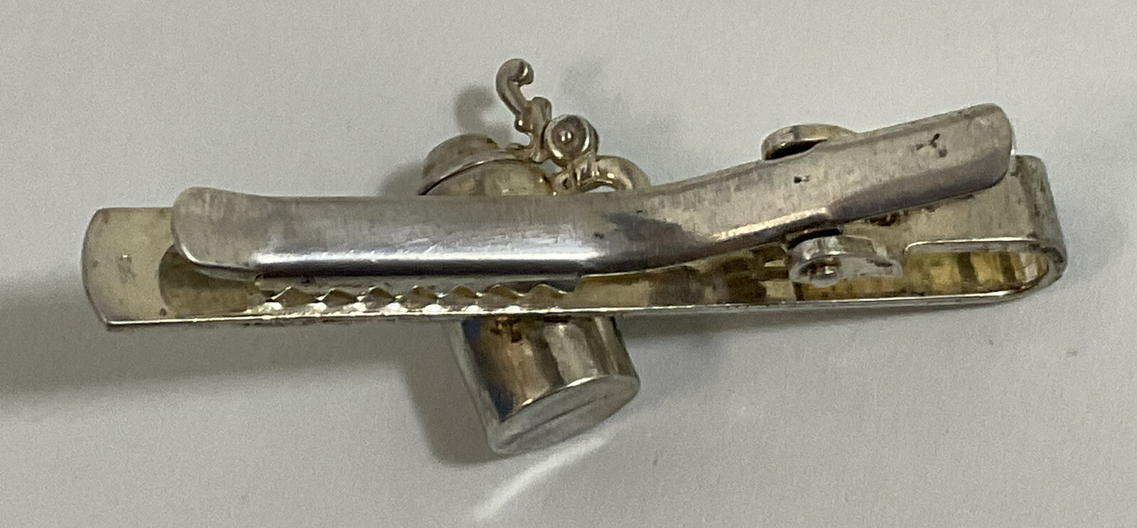 Vintage Hofbräu HB .835 Silver Beer Stein Mug Tie Clip 2.25in German - Image 5