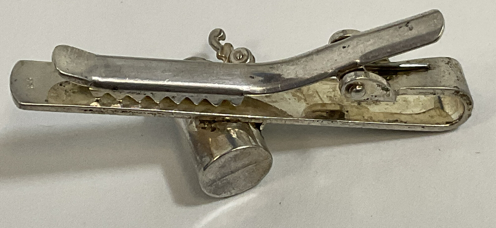 Vintage Hofbräu HB .835 Silver Beer Stein Mug Tie Clip 2.25in German - Image 6