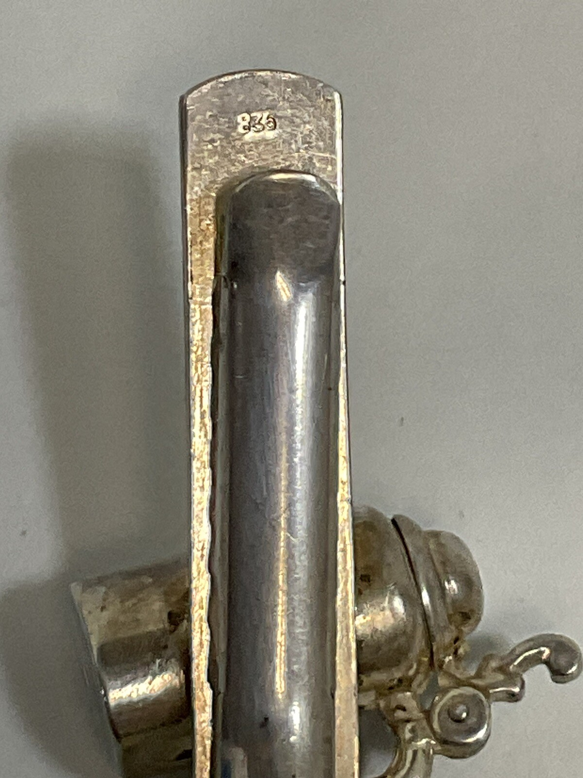 Vintage Hofbräu HB .835 Silver Beer Stein Mug Tie Clip 2.25in German - Image 7