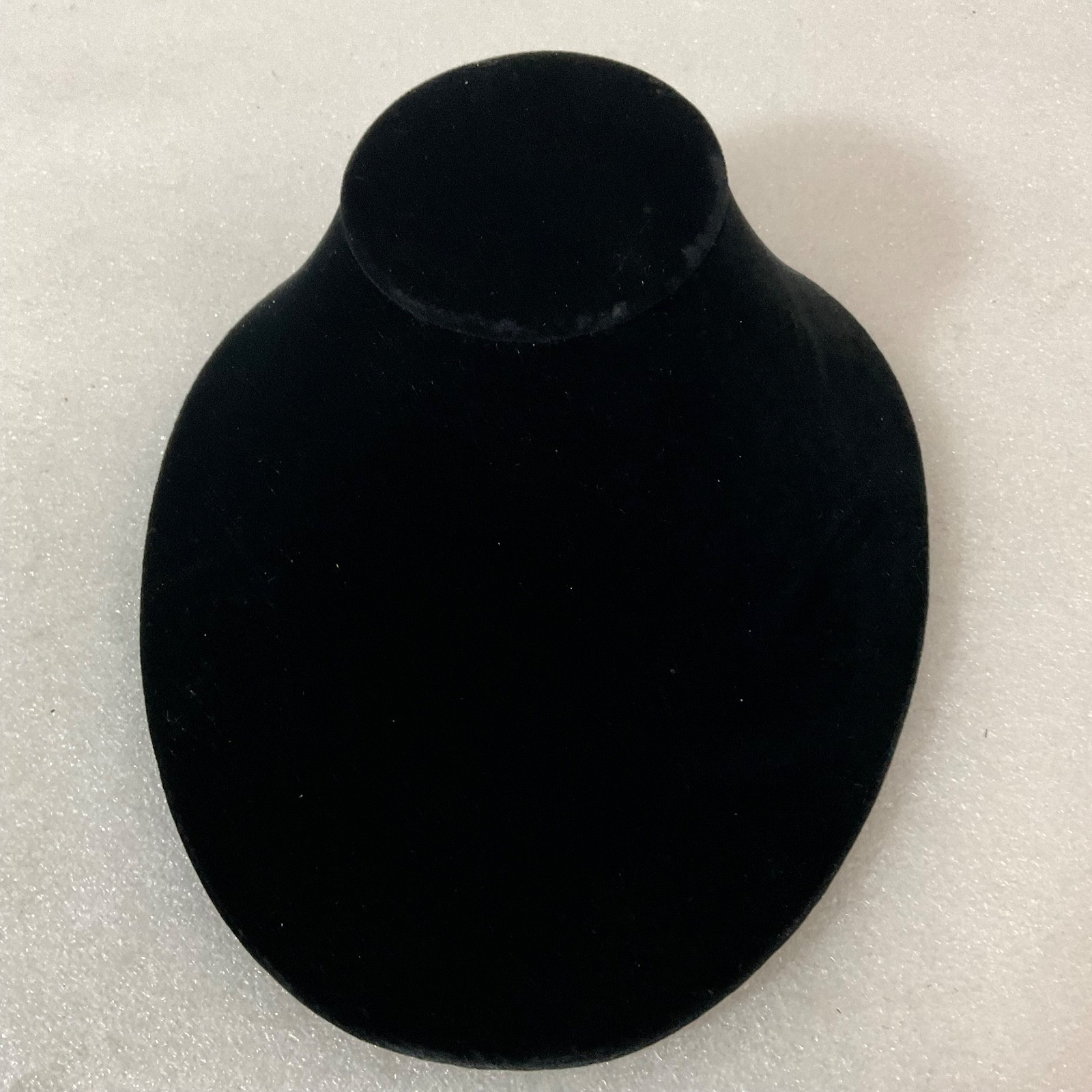 Black Velvet Necklace Display Stand 9in Oval Jewelry Holder - Image 1
