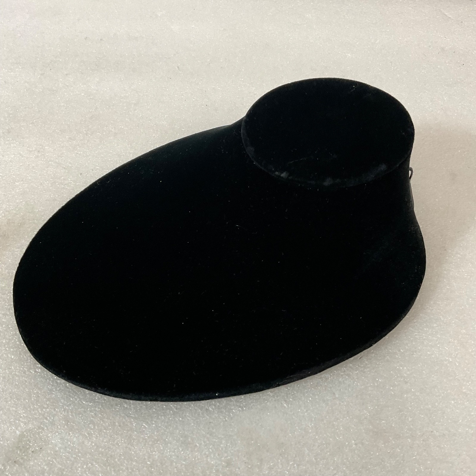 Black Velvet Necklace Display Stand 9in Oval Jewelry Holder - Image 2